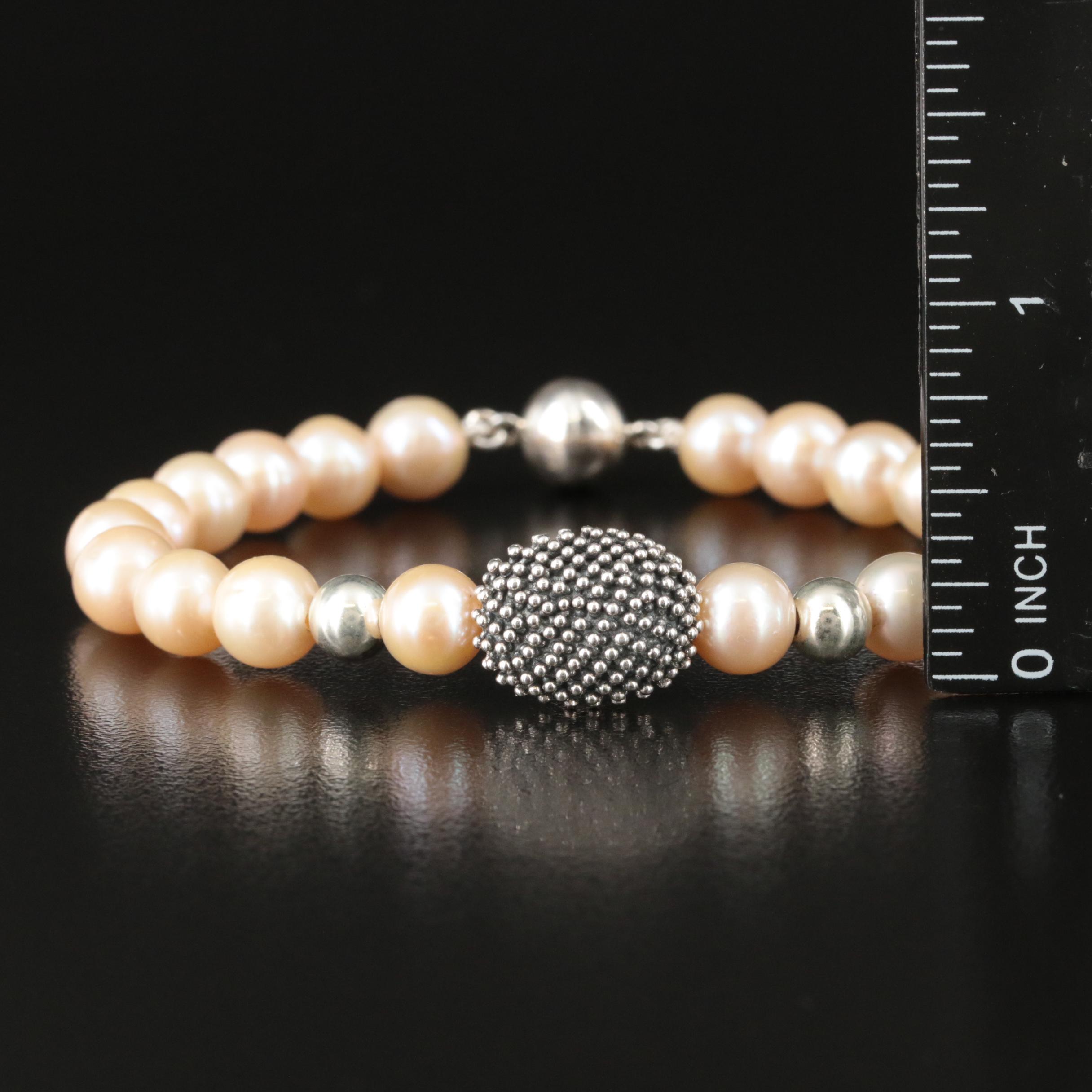 Michael Dawkins Sterling Pearl Bracelet