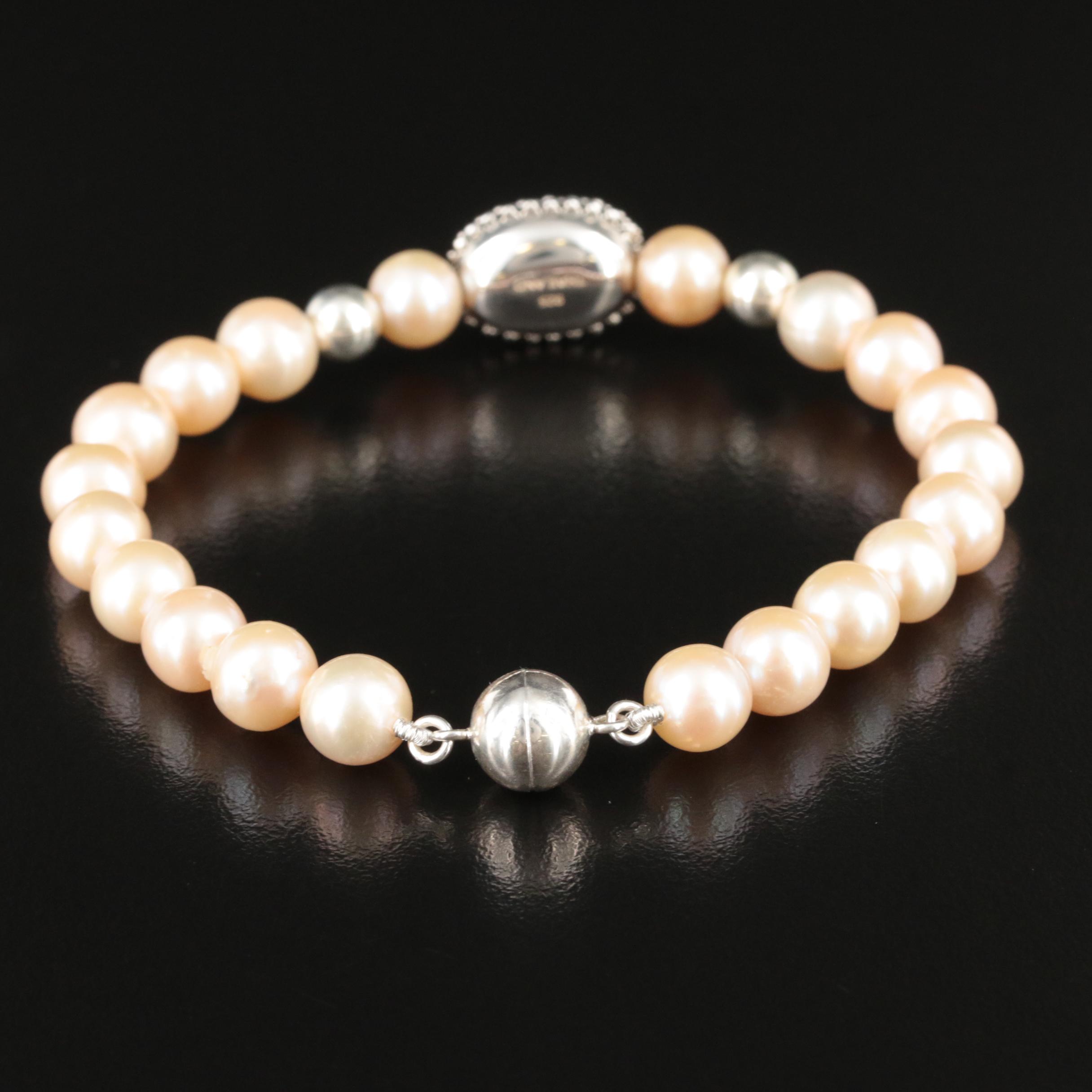 Michael Dawkins Sterling Pearl Bracelet