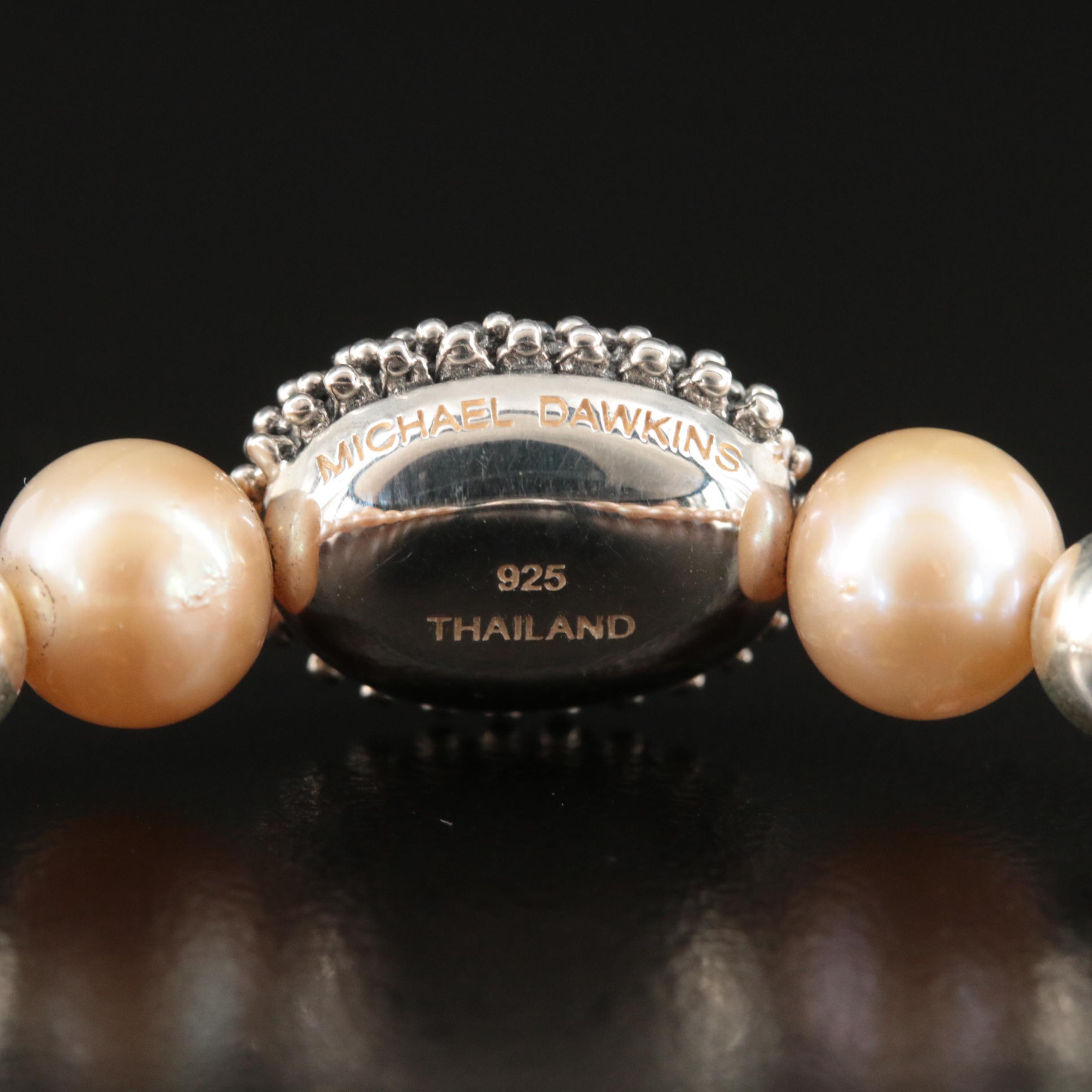 Michael Dawkins Sterling Pearl Bracelet