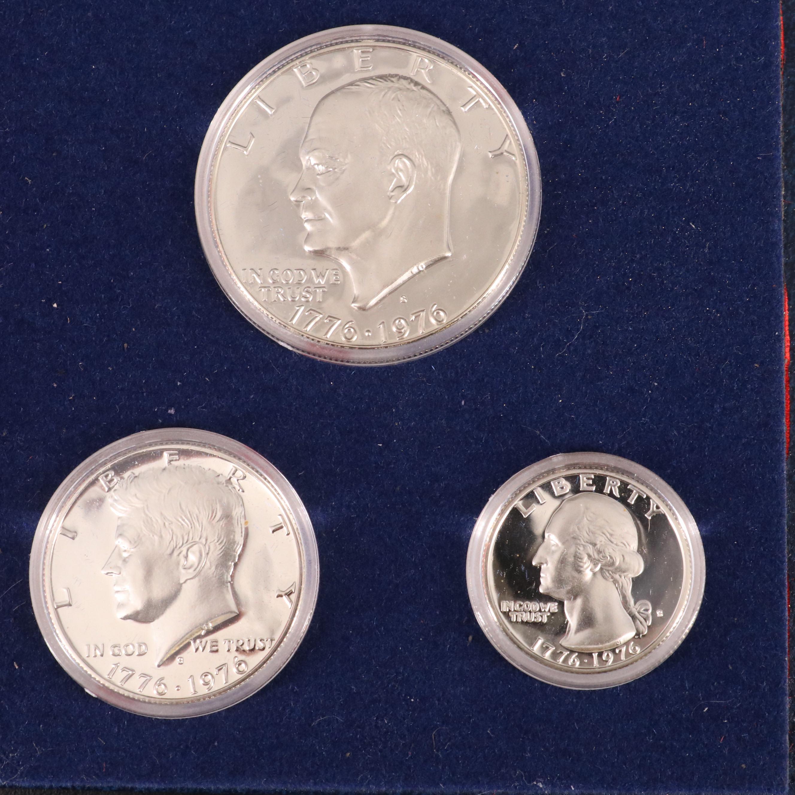 Six 1976 Silver Bicentennial Three-Piece Sets