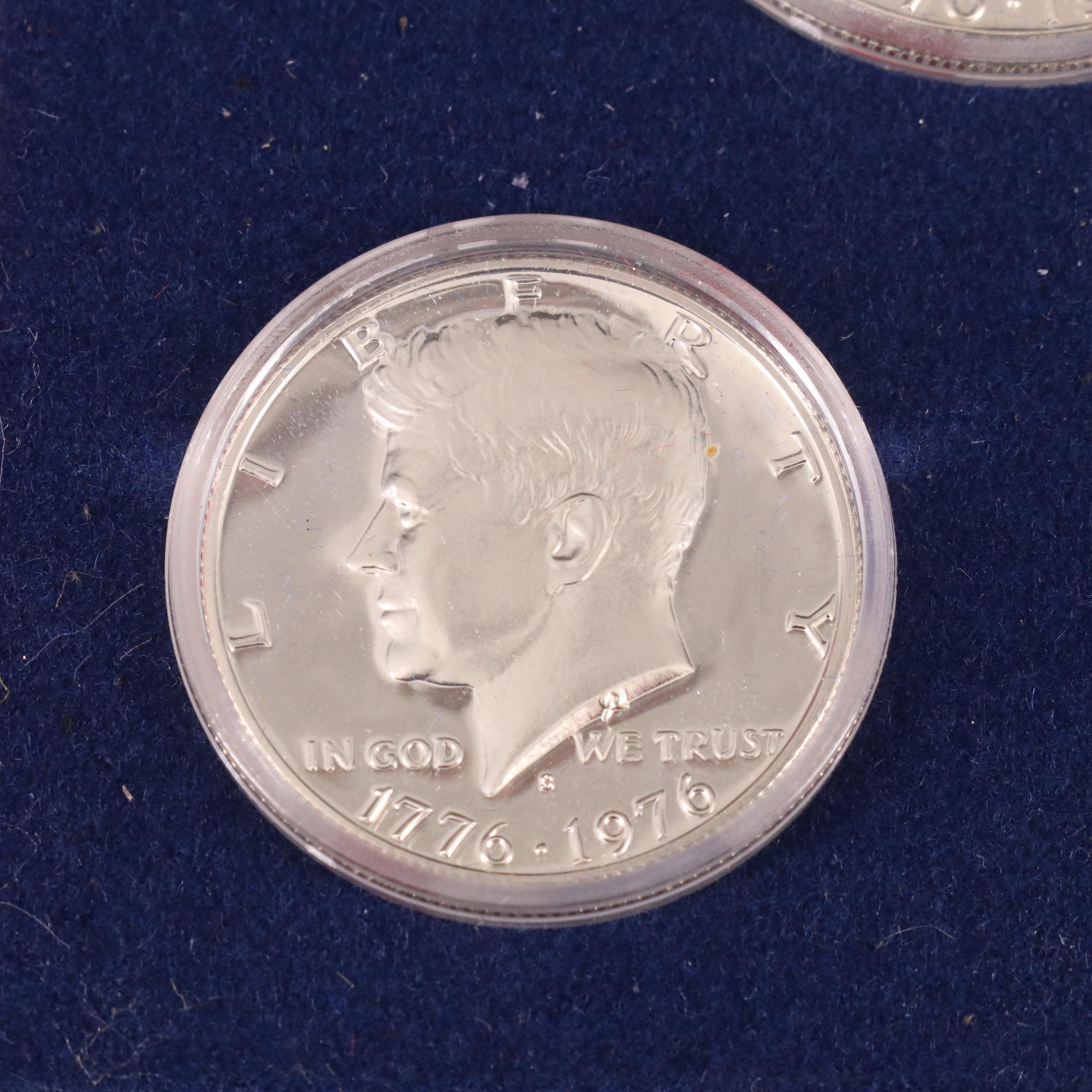 Six 1976 Silver Bicentennial Three-Piece Sets