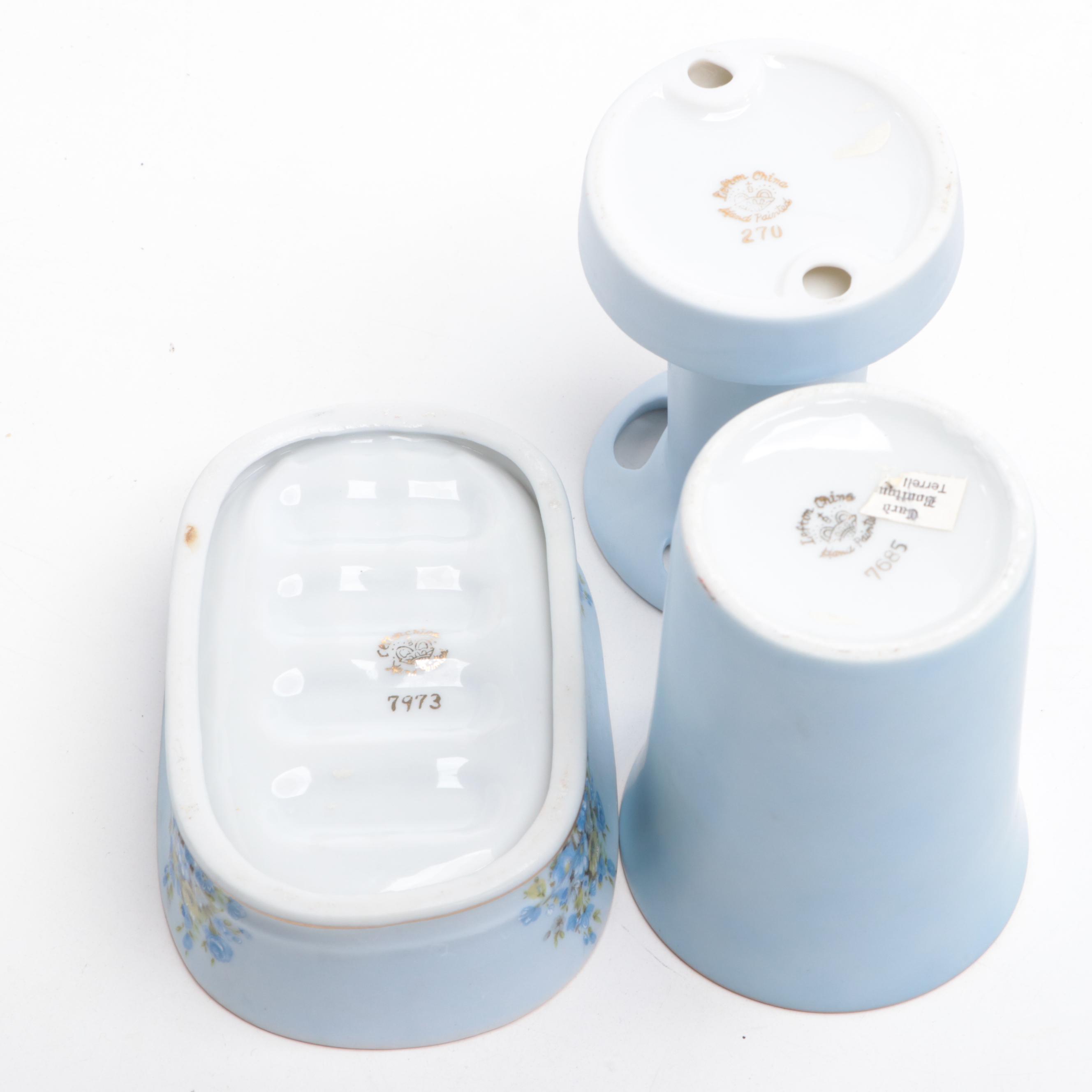 Mirrored Plateaus, Toothbrush Holder, Box, Compacts, Soap Dish and More