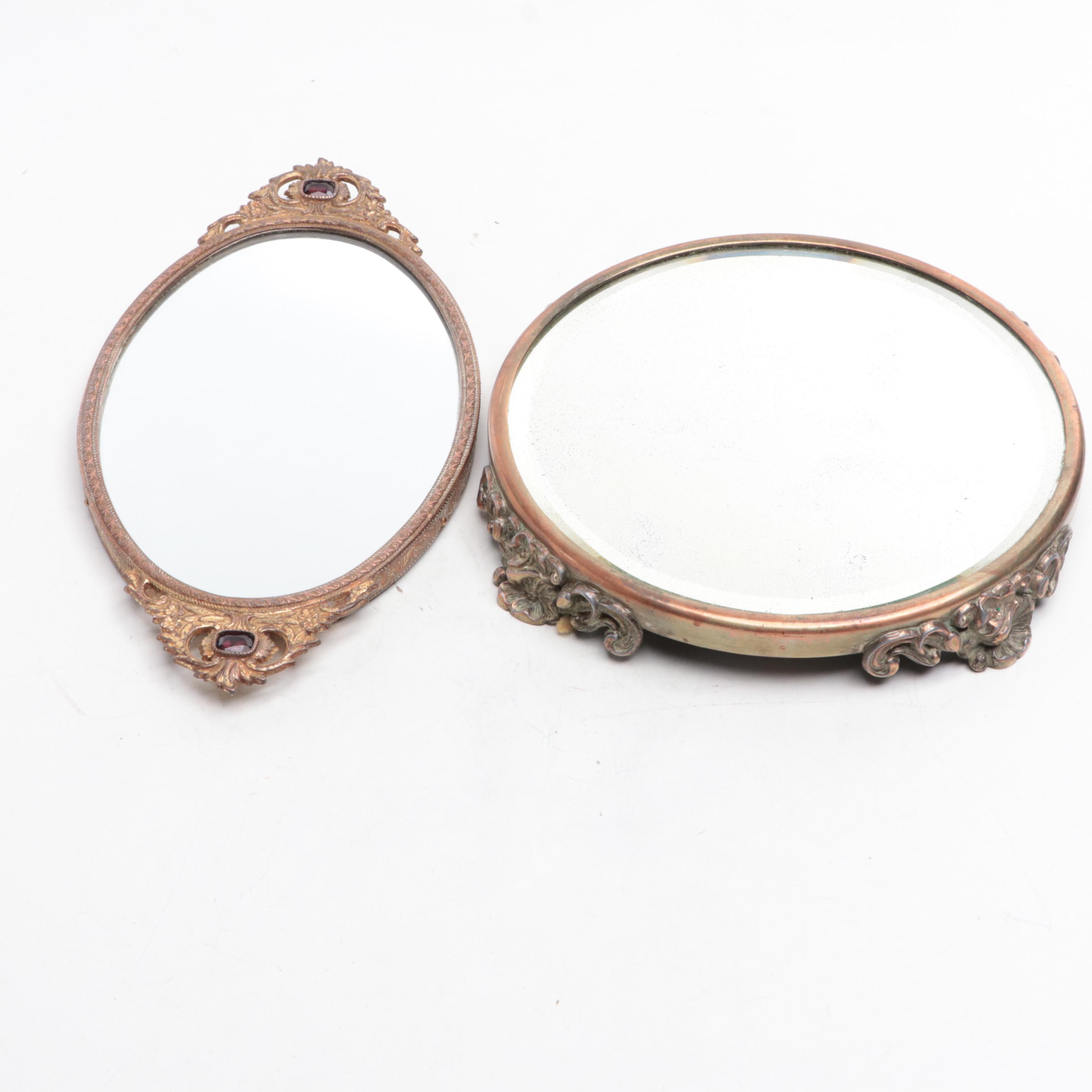 Mirrored Plateaus, Toothbrush Holder, Box, Compacts, Soap Dish and More