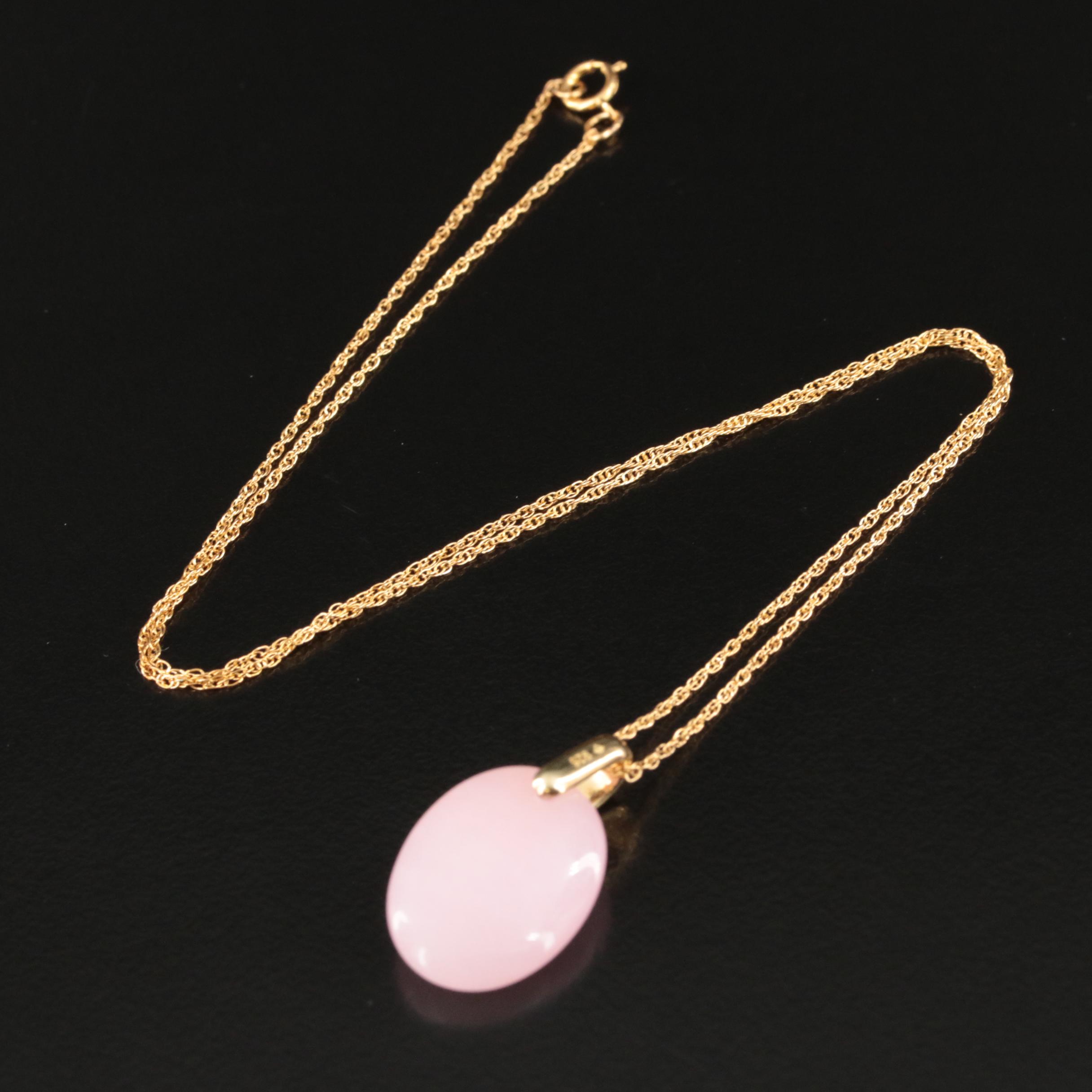 Sterling Quartzite Heart Pendant Necklace