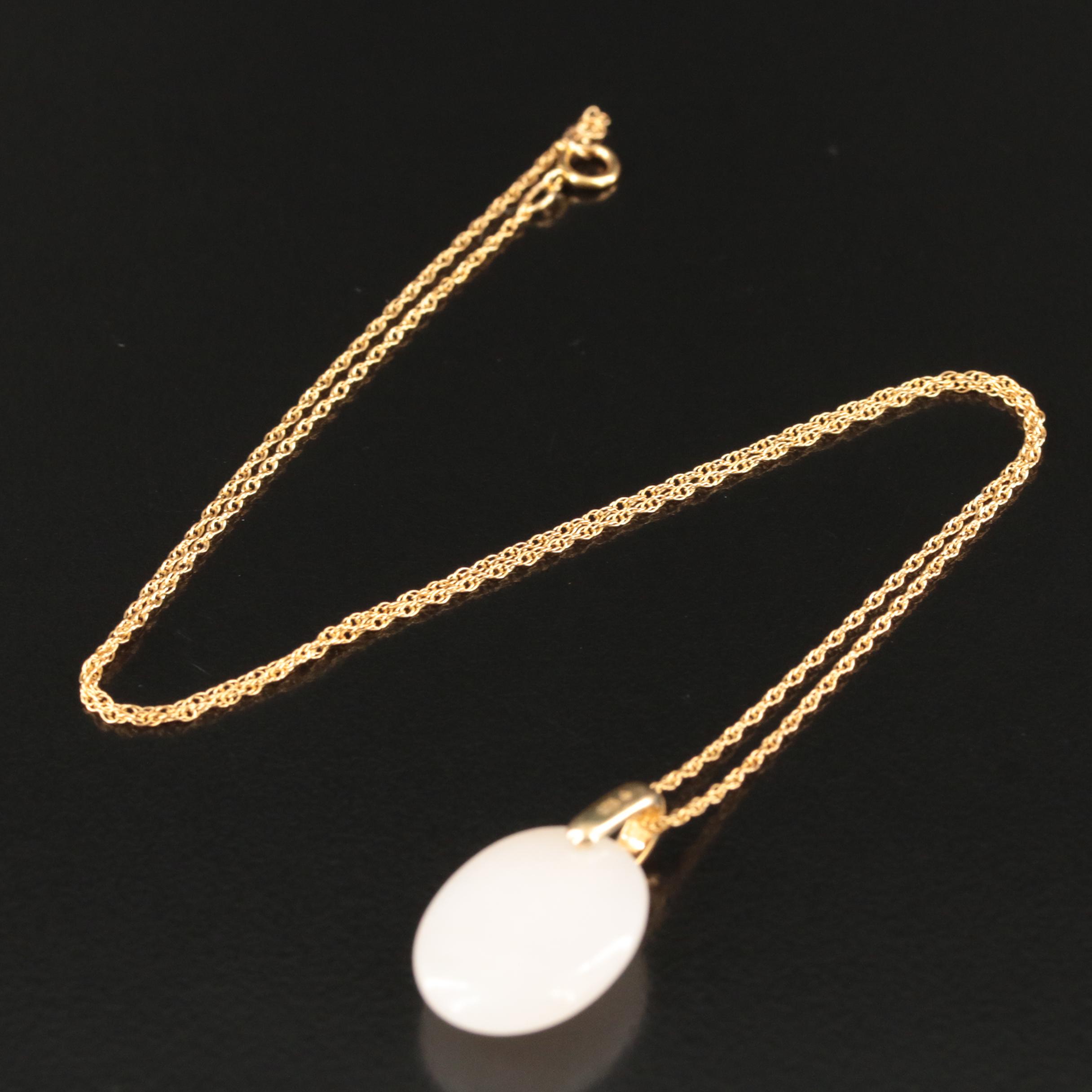 Sterling Quartzite Heart Pendant Necklace