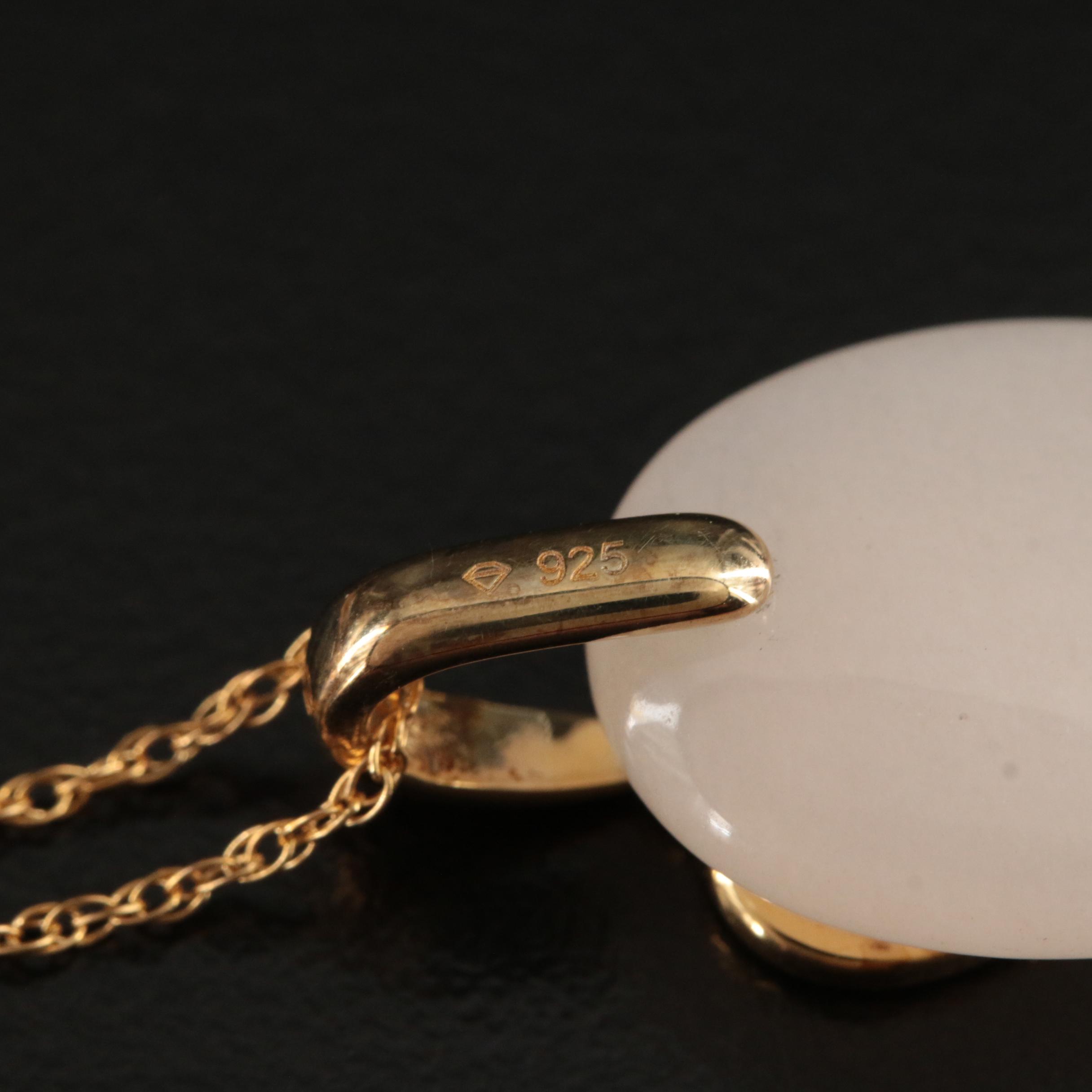 Sterling Quartzite Heart Pendant Necklace