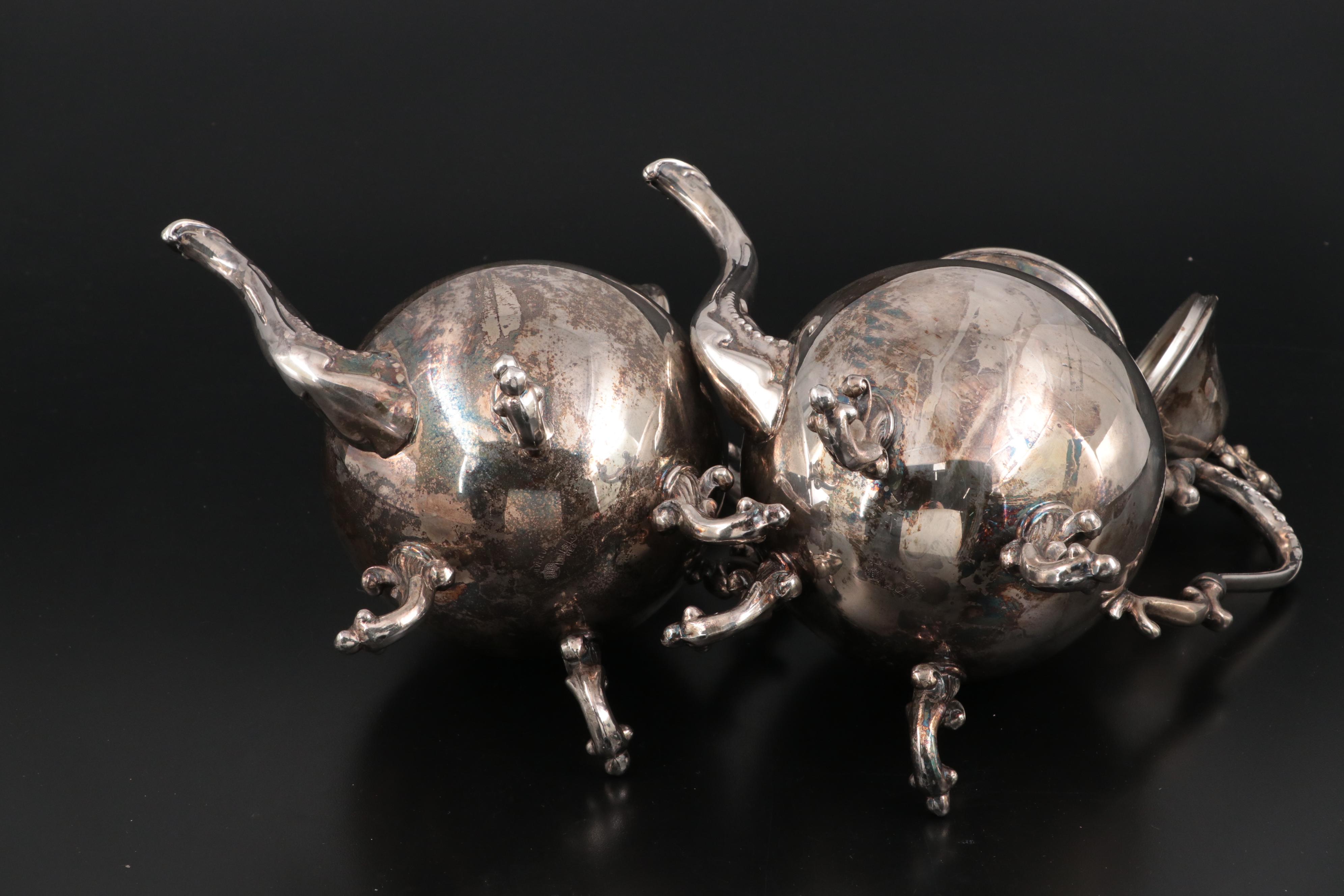 Birmingham Silver Co. Silver Plate Tea and Coffee Service, Mid-20th Century