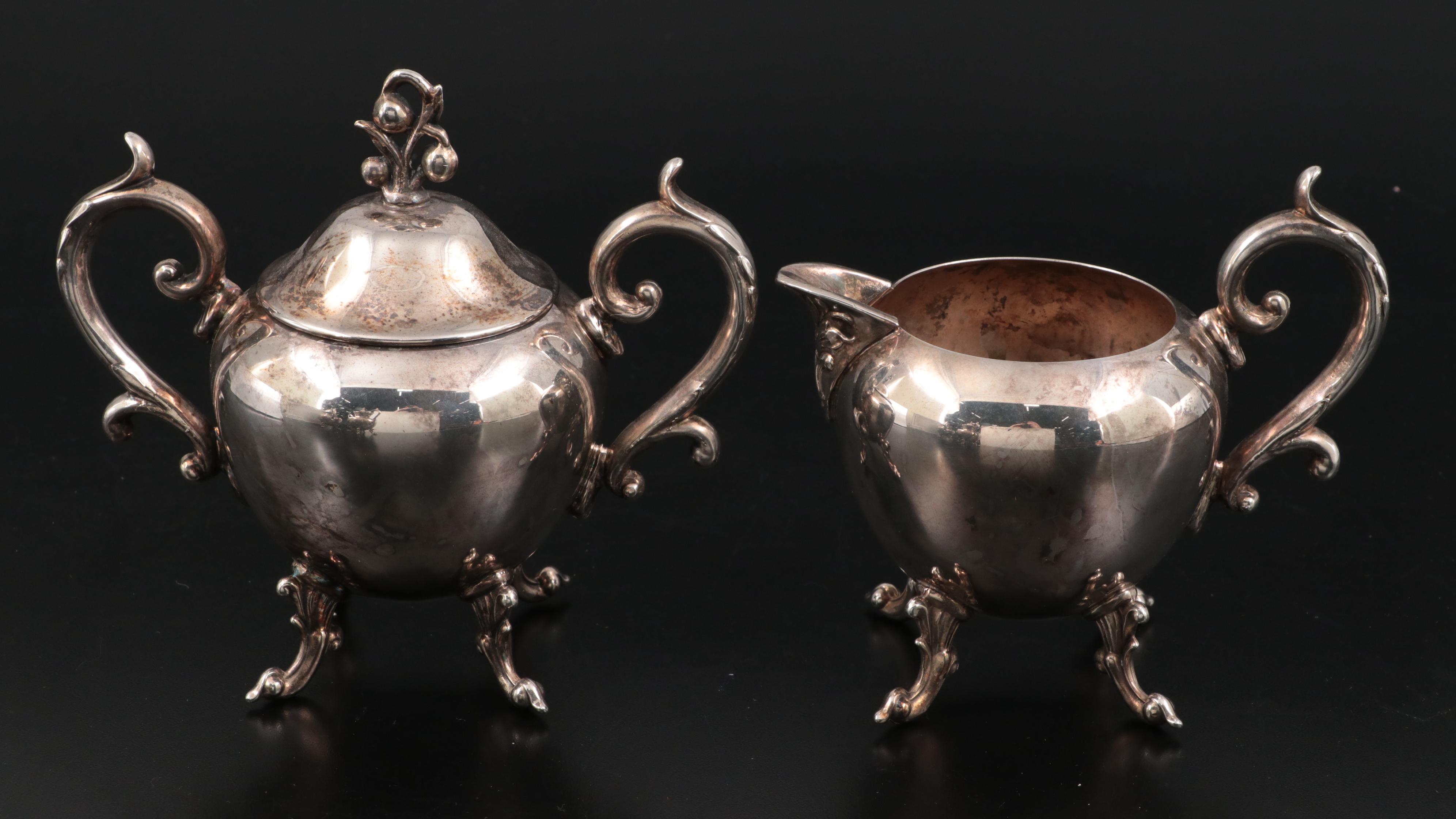 Birmingham Silver Co. Silver Plate Tea and Coffee Service, Mid-20th Century