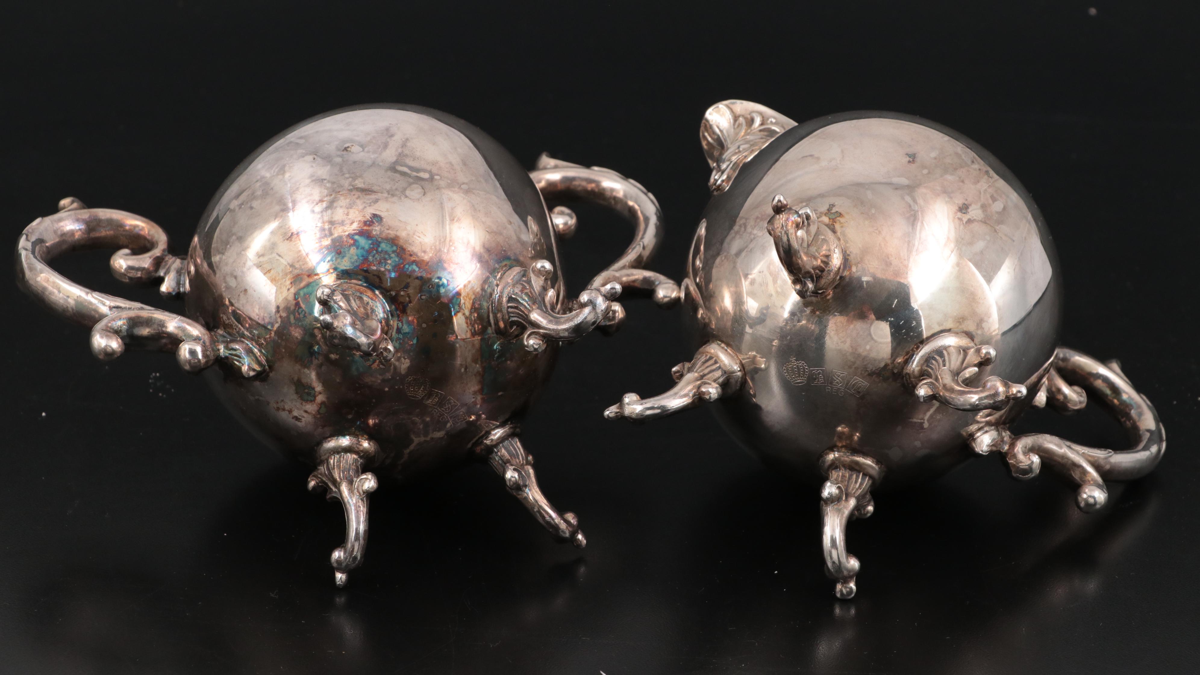 Birmingham Silver Co. Silver Plate Tea and Coffee Service, Mid-20th Century