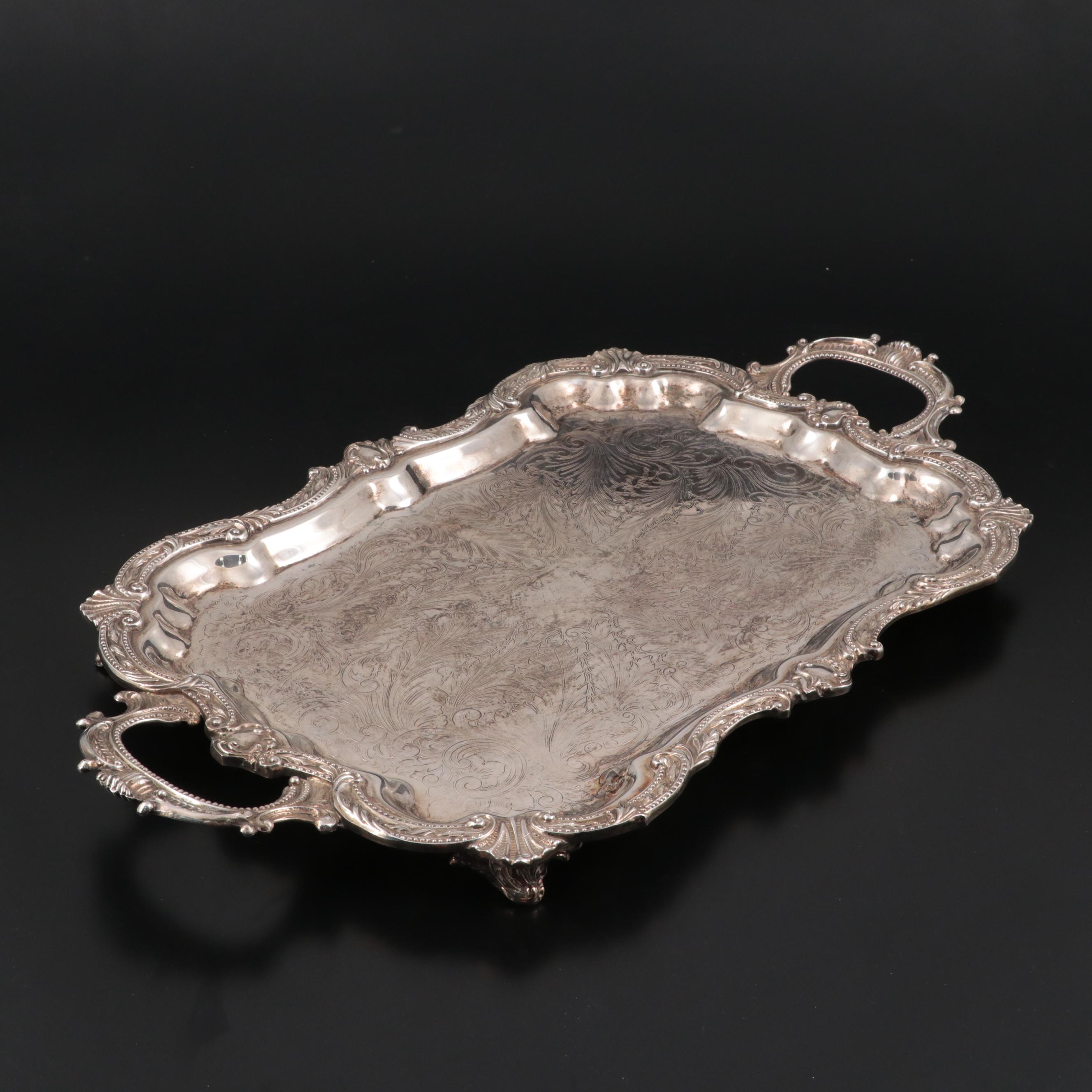 Birmingham Silver Co. Silver Plate Tea and Coffee Service, Mid-20th Century