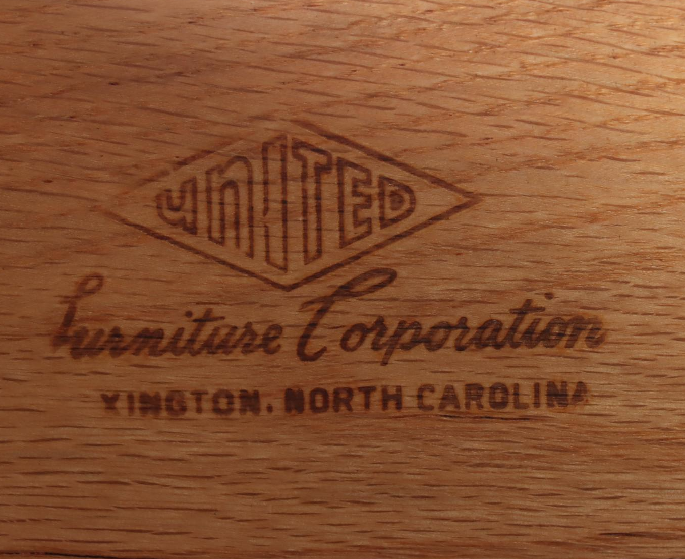 United Furniture Corporation Mid Century Modern Walnut Five-Drawer Chest