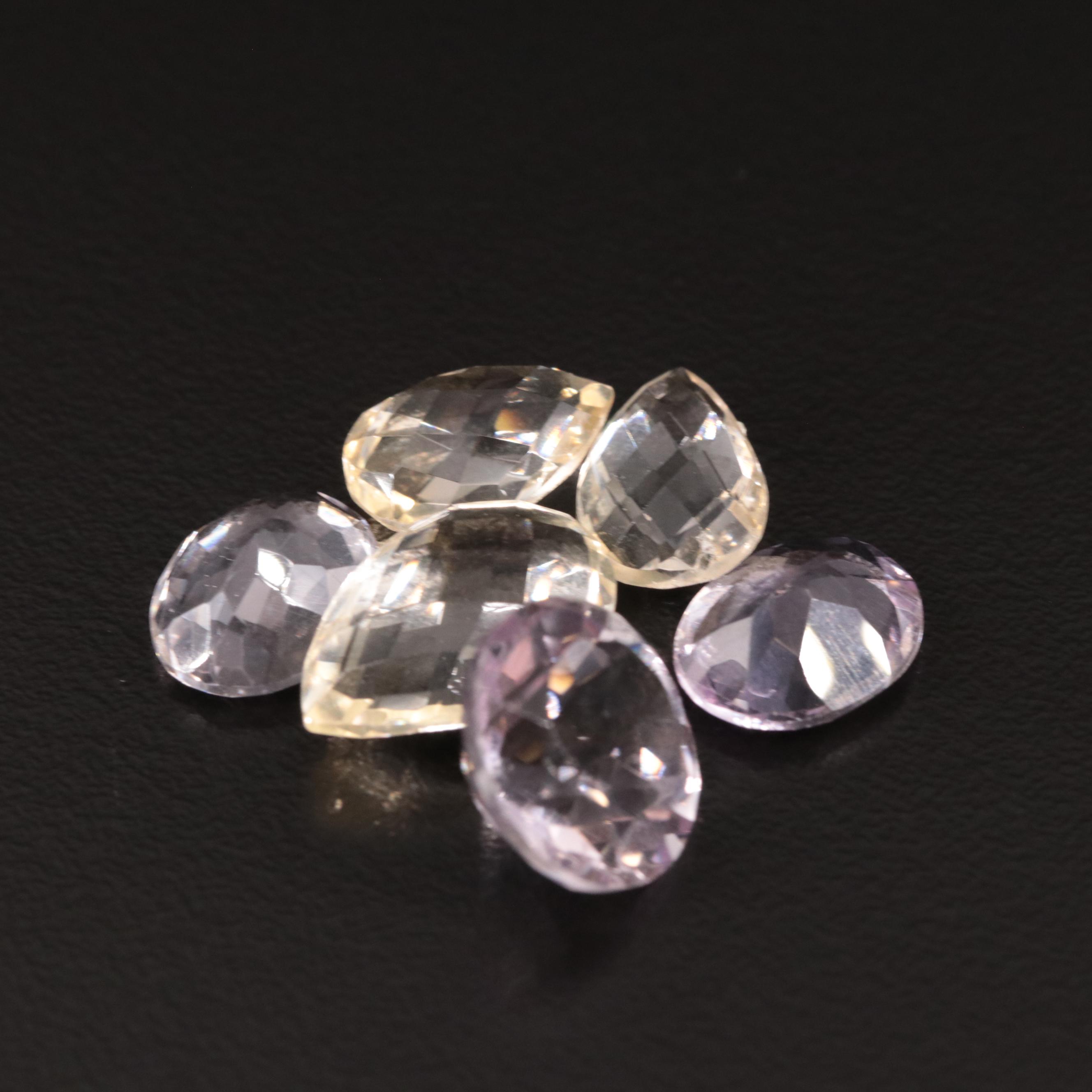 Loose 22.50 CTW Amethyst and Citrine Lot