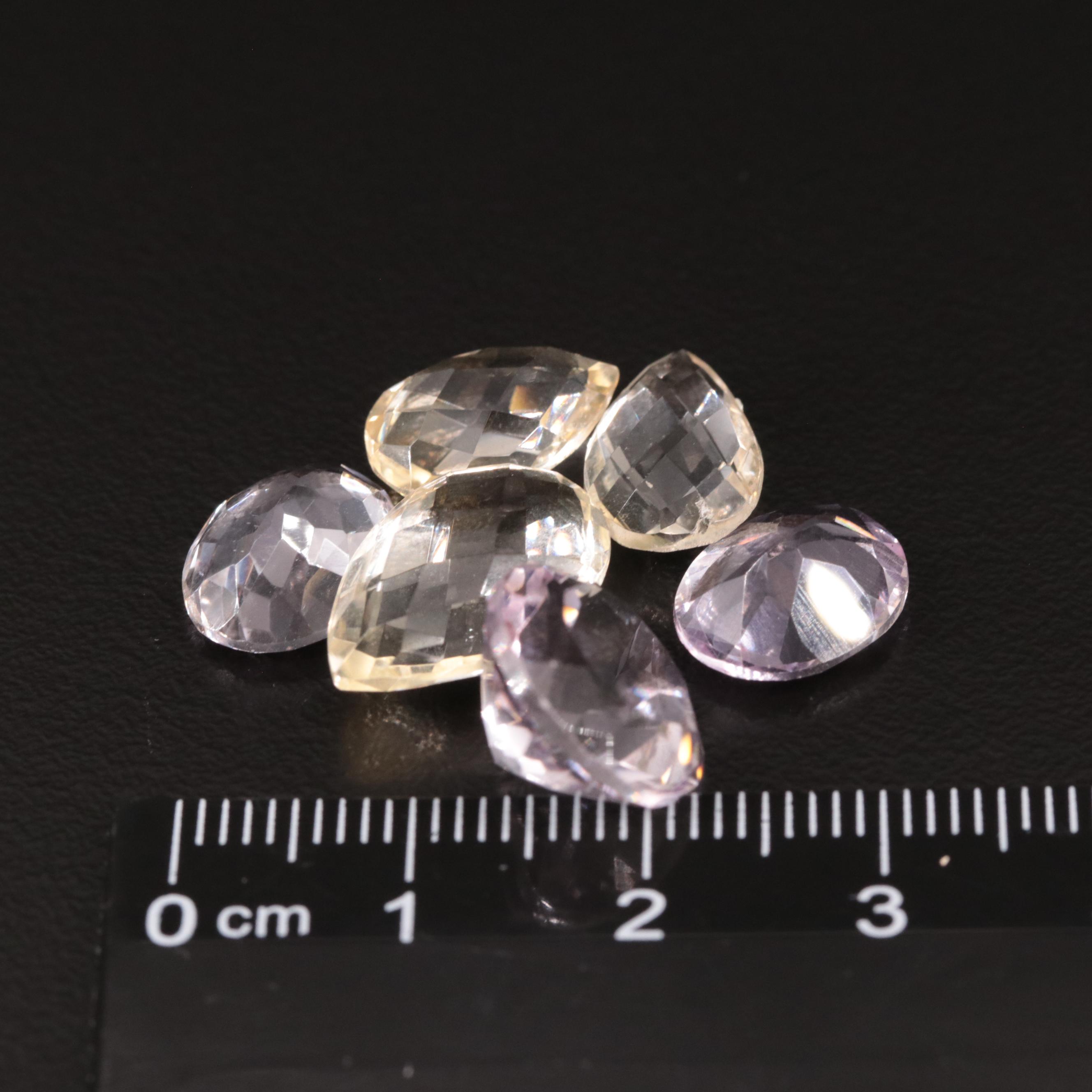 Loose 22.50 CTW Amethyst and Citrine Lot