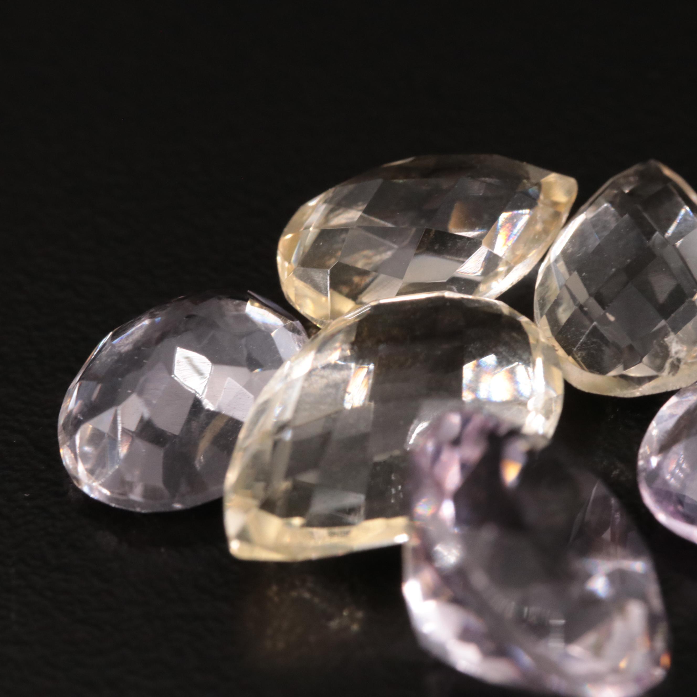 Loose 22.50 CTW Amethyst and Citrine Lot