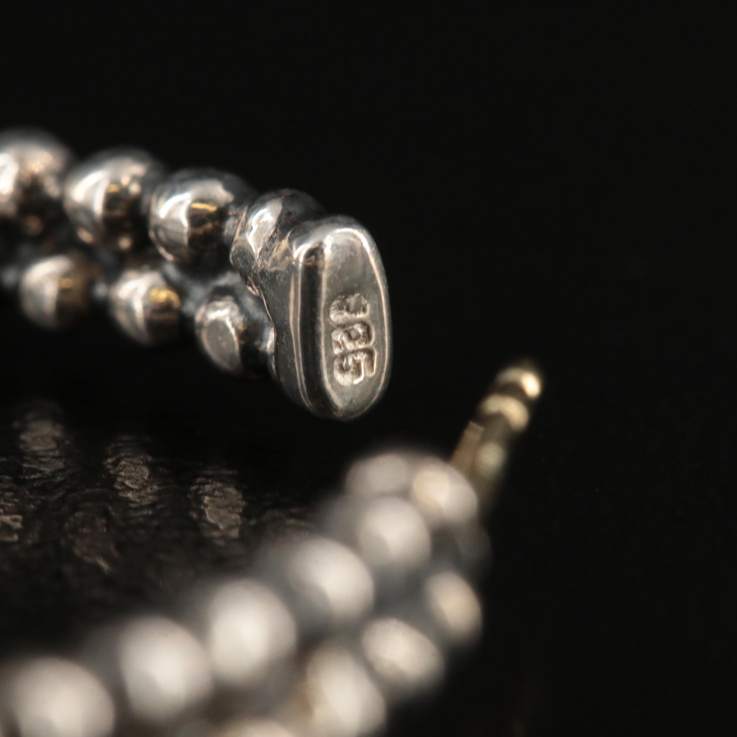 Michael Dawkins Sterling Double Hoop Earrings