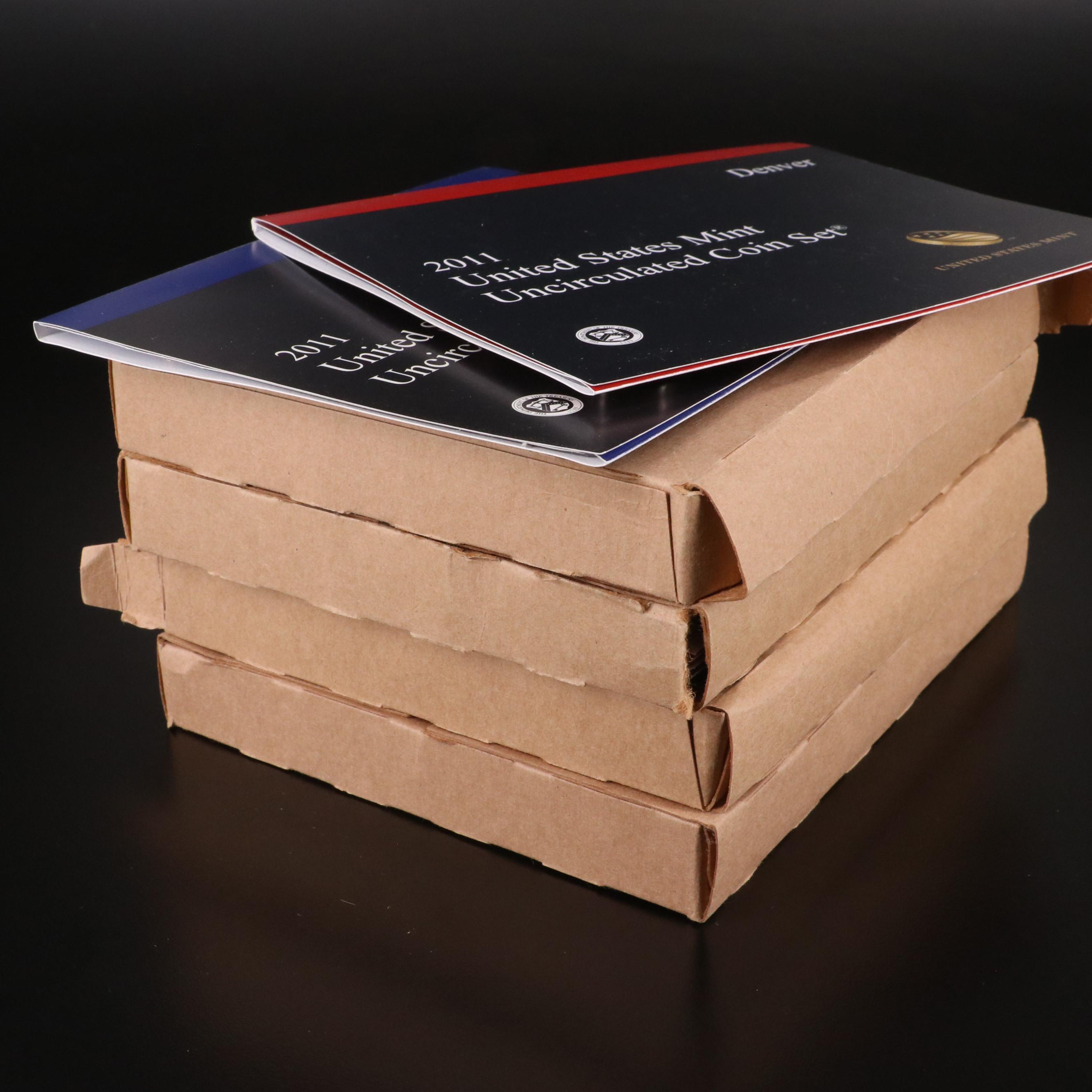 Group of Five Different Modern United States Mint Sets