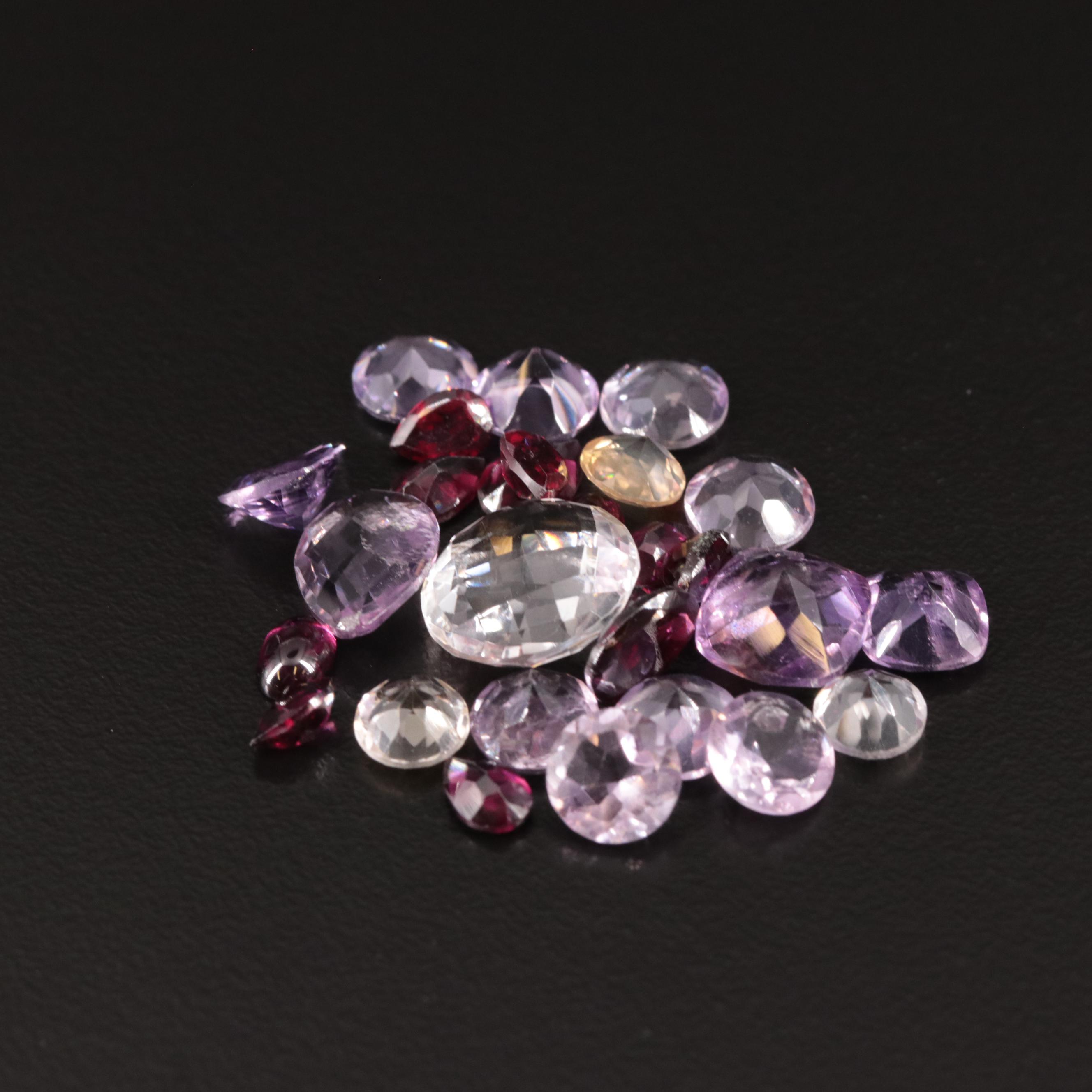 Loose 32.60 CTW Amethyst, Garnet and Citrine Lot