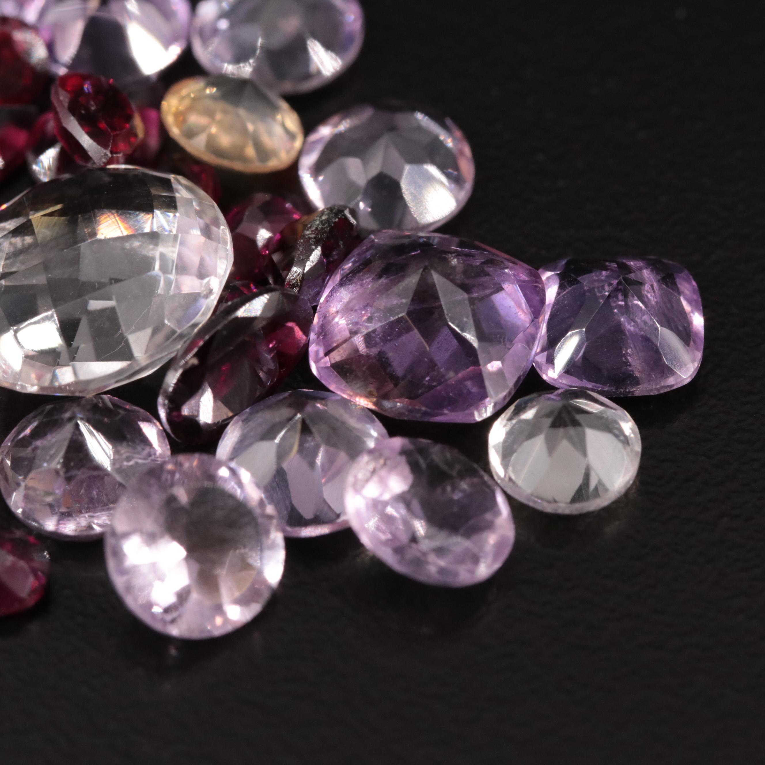 Loose 32.60 CTW Amethyst, Garnet and Citrine Lot