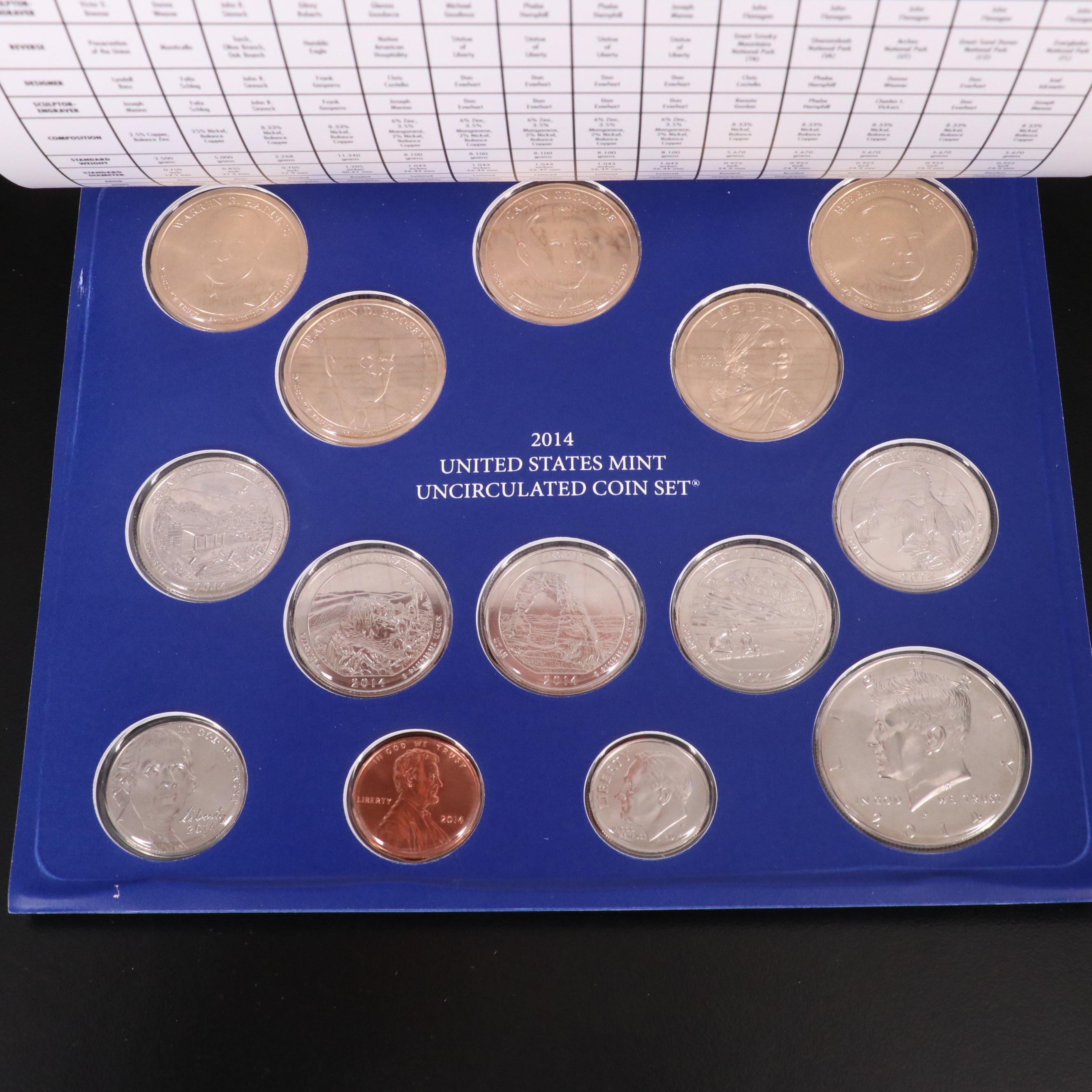 Group of Five Different Modern United States Mint Sets