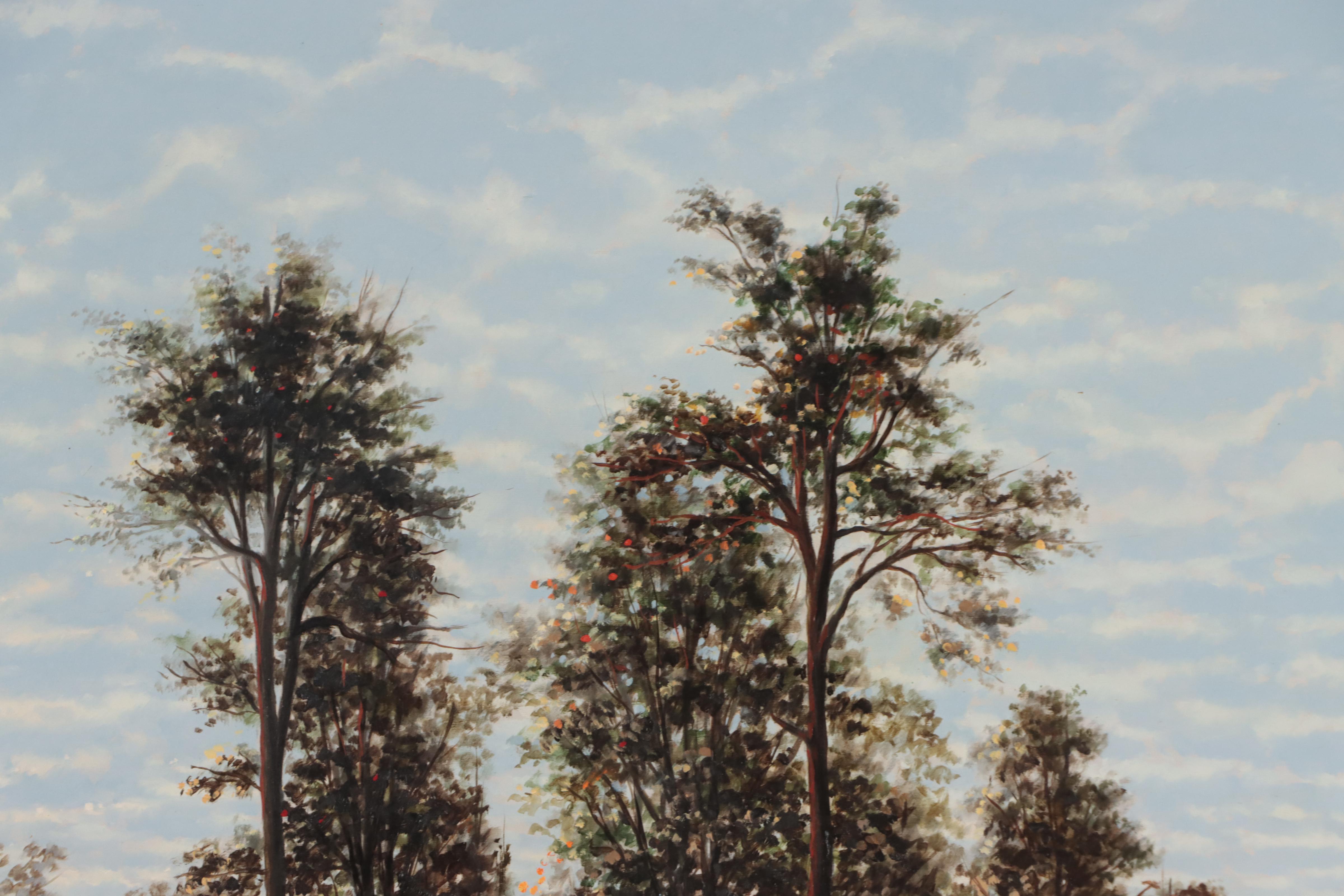 Thomas Locker Oil Painting of Sweeping Landscape, 1967