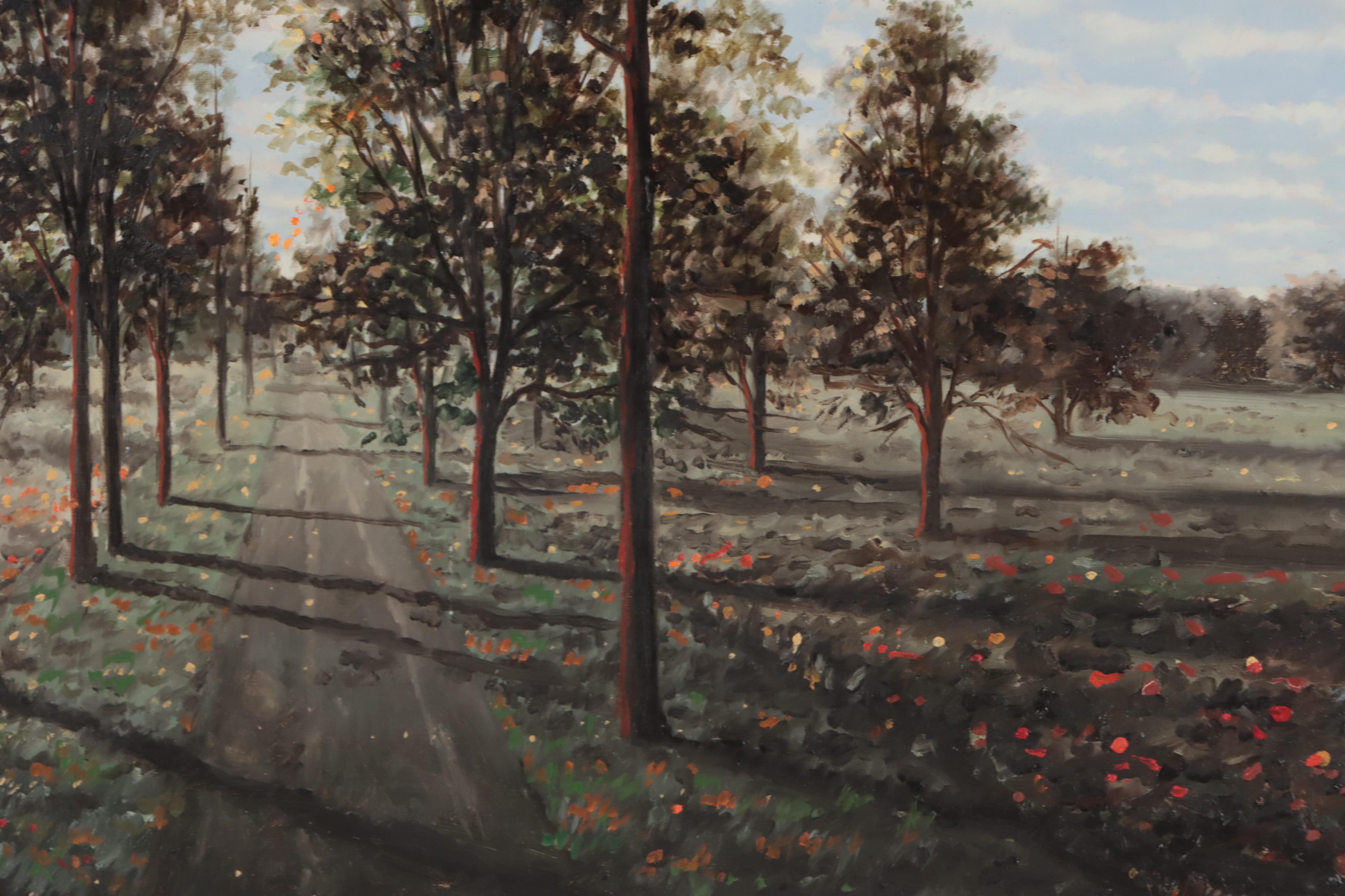 Thomas Locker Oil Painting of Sweeping Landscape, 1967