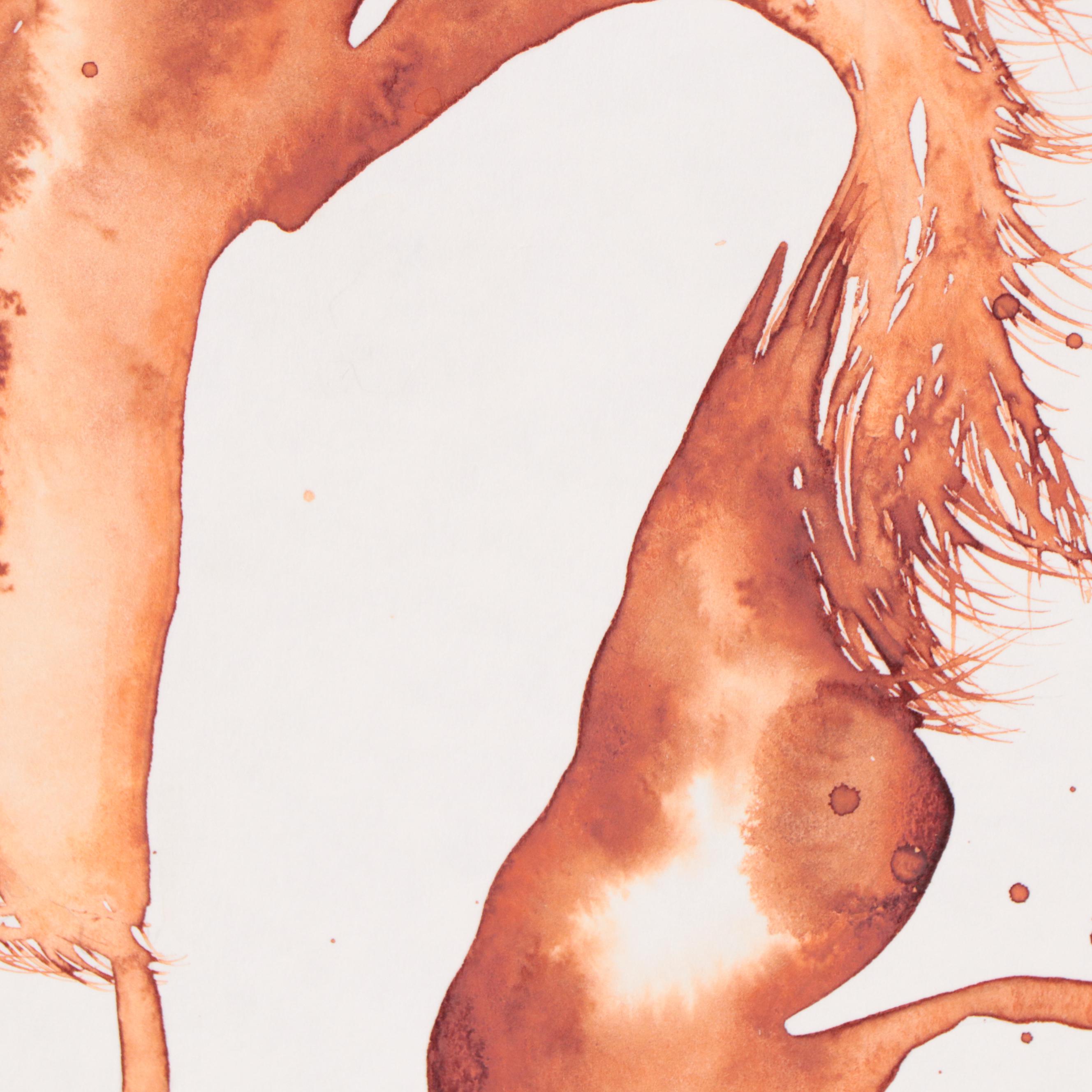 Alyona Glushchenko Watercolor Painting of Nude, 2022