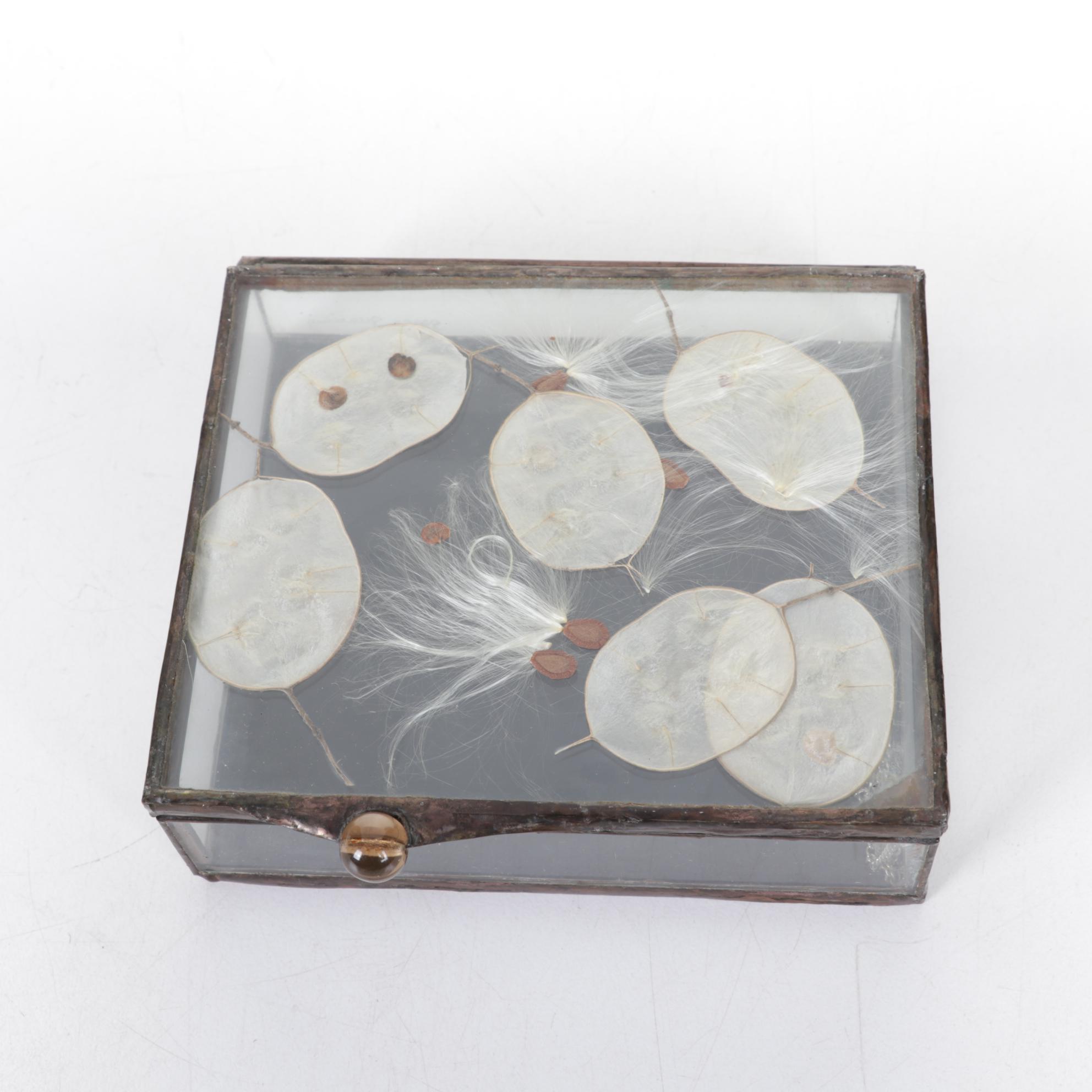 Grace Gunning Leaded Glass Jewelry Boxes, 1980's