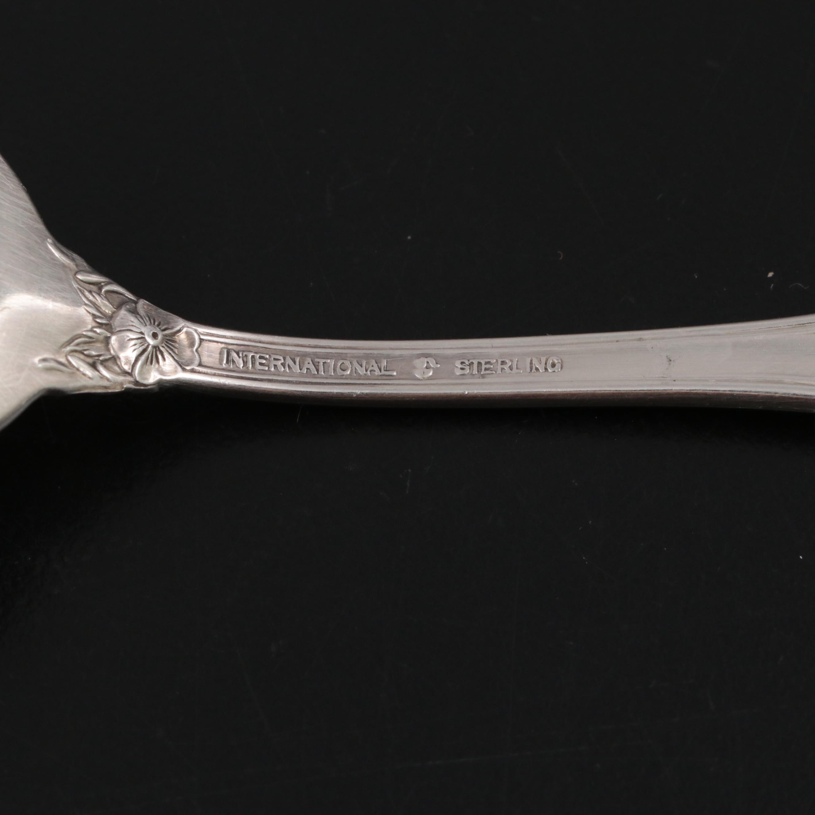 Watson and International Sterling Silver Flatware Service with Floral Handles