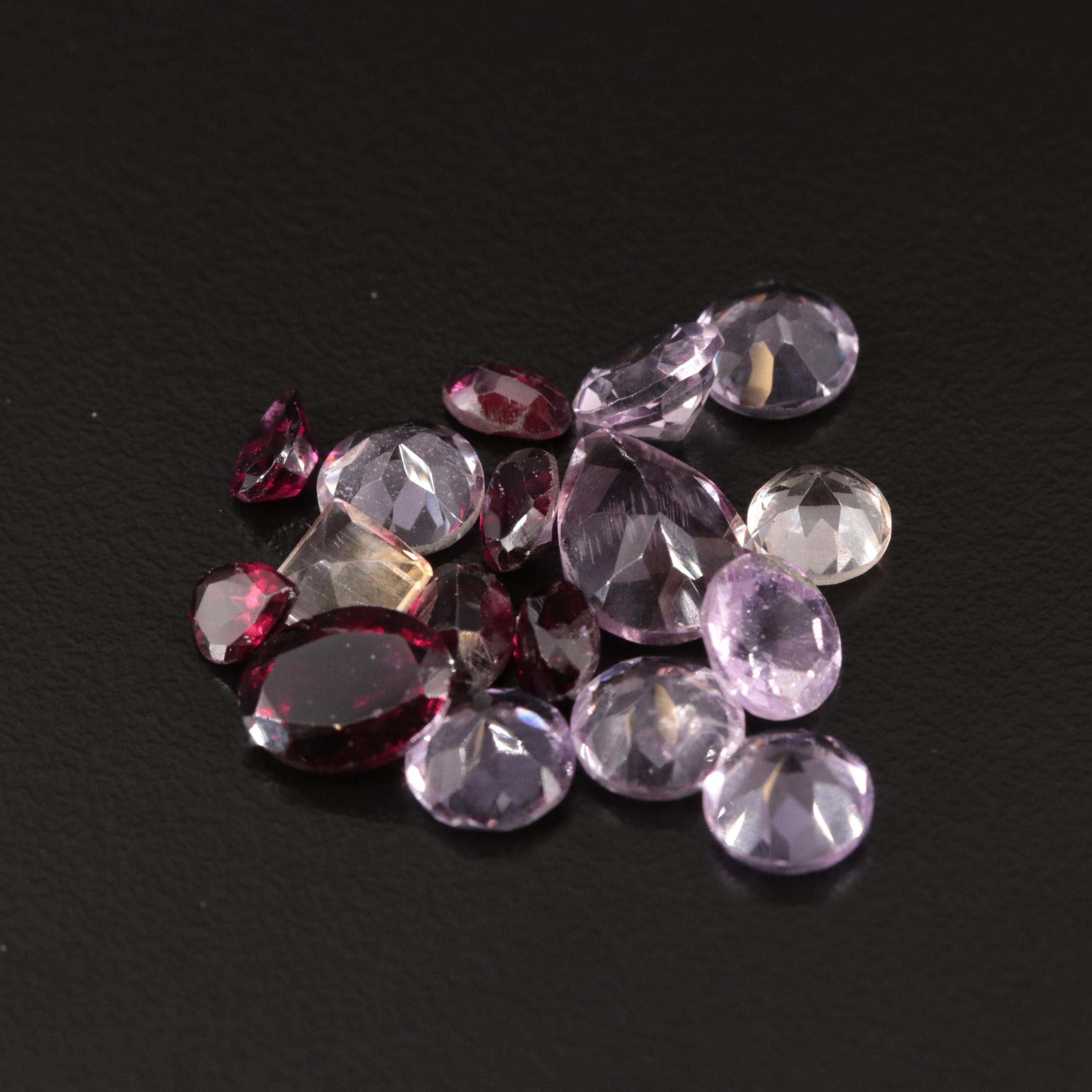 Loose 18.30 CTW Amethyst, Citrine and Garnet Lot