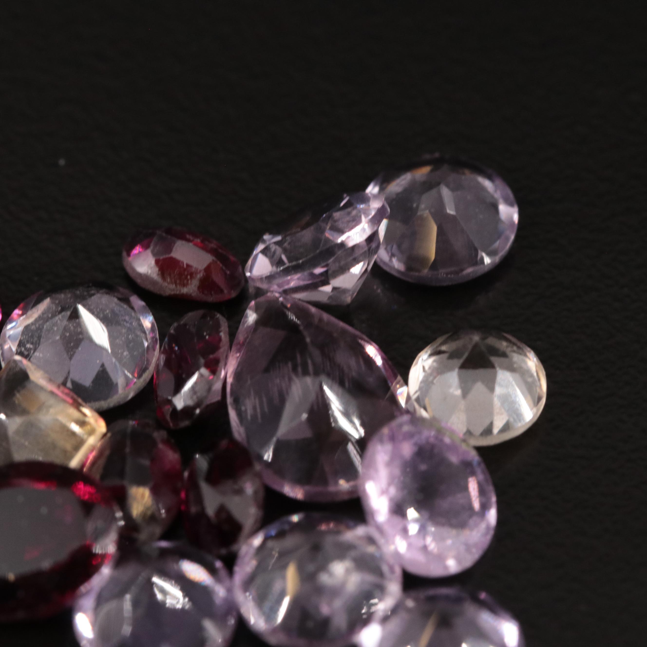 Loose 18.30 CTW Amethyst, Citrine and Garnet Lot