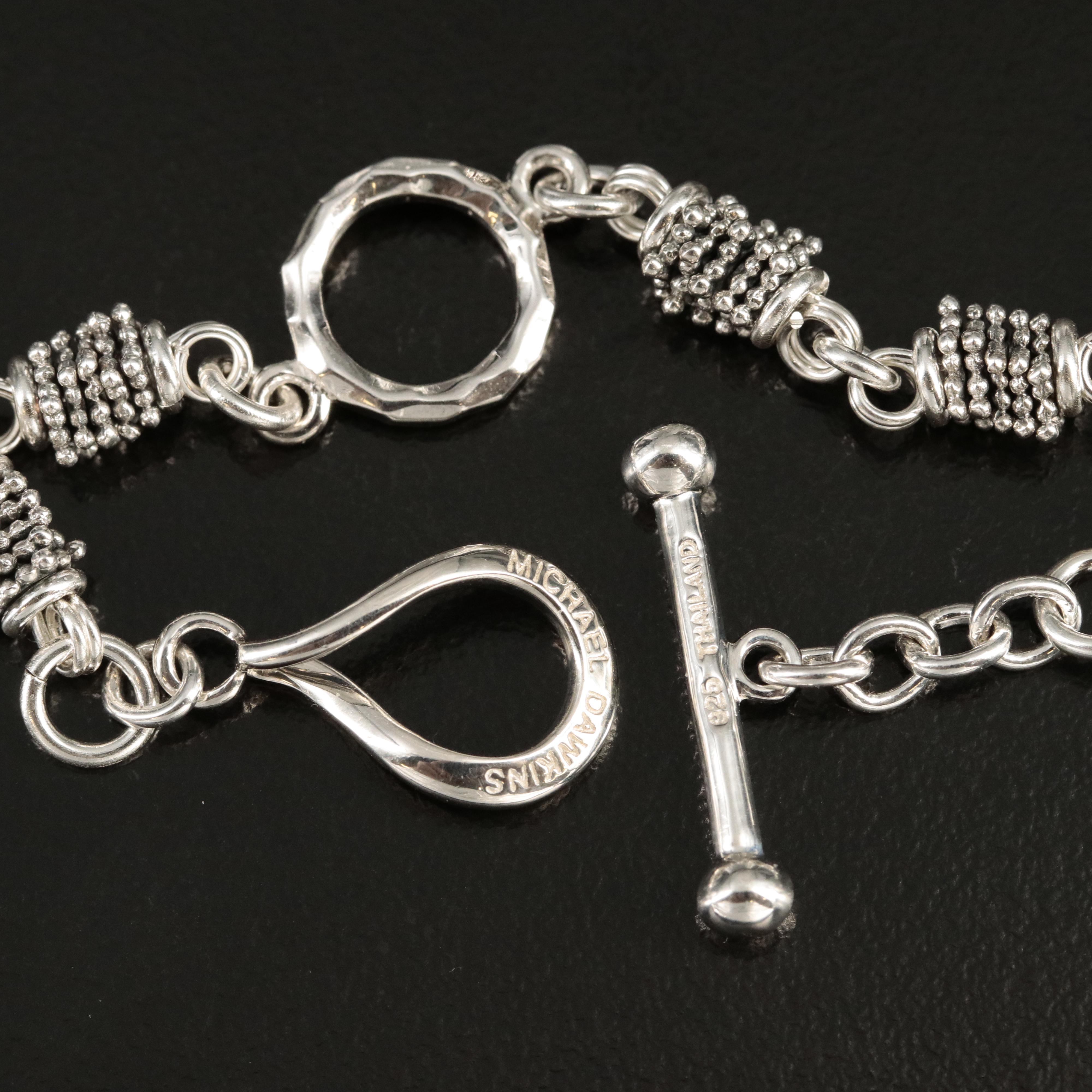 Michael Dawkins Sterling Quartz, Citrine and Mother-of-Pearl Necklace