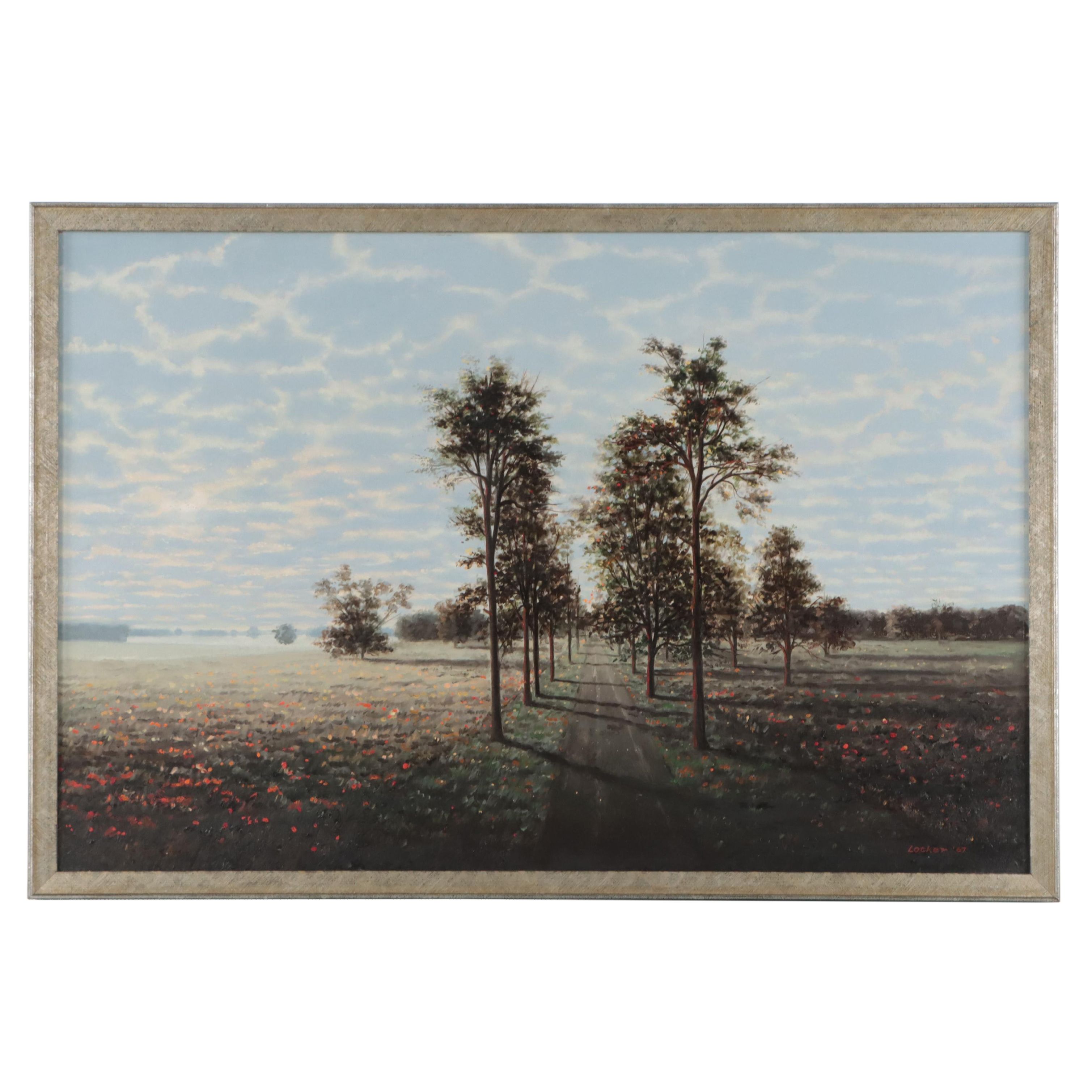 Thomas Locker Oil Painting of Sweeping Landscape, 1967