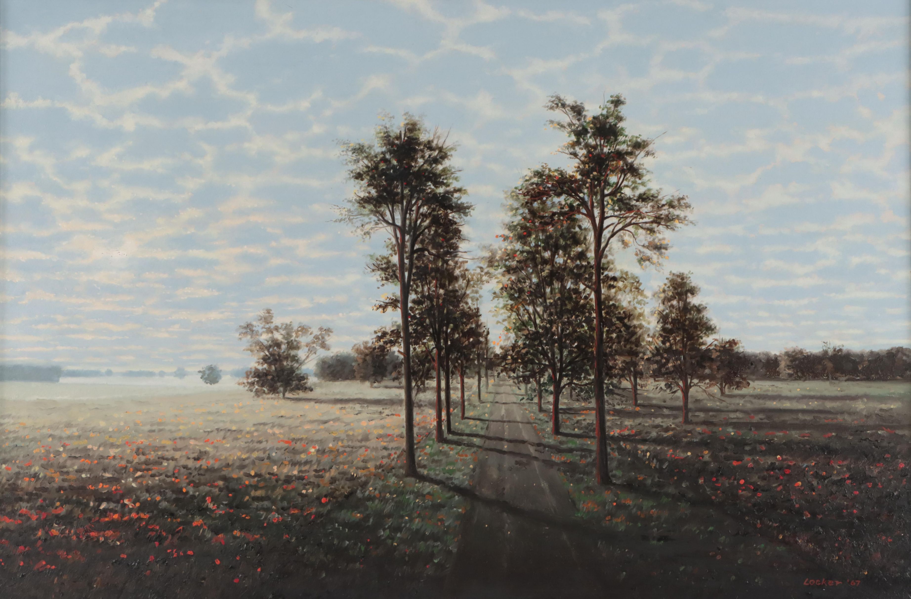 Thomas Locker Oil Painting of Sweeping Landscape, 1967