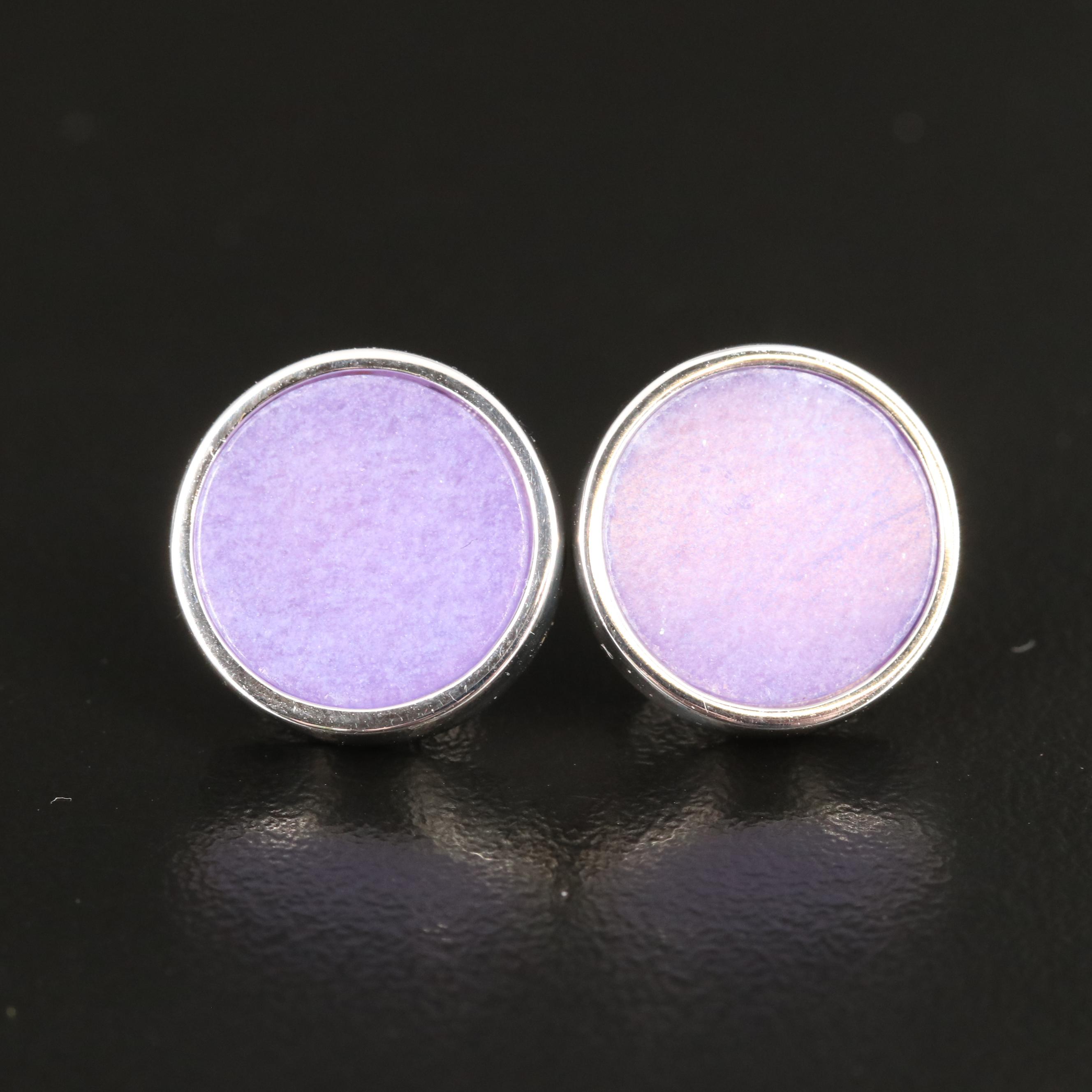 Sterling Quartz Stud Earrings