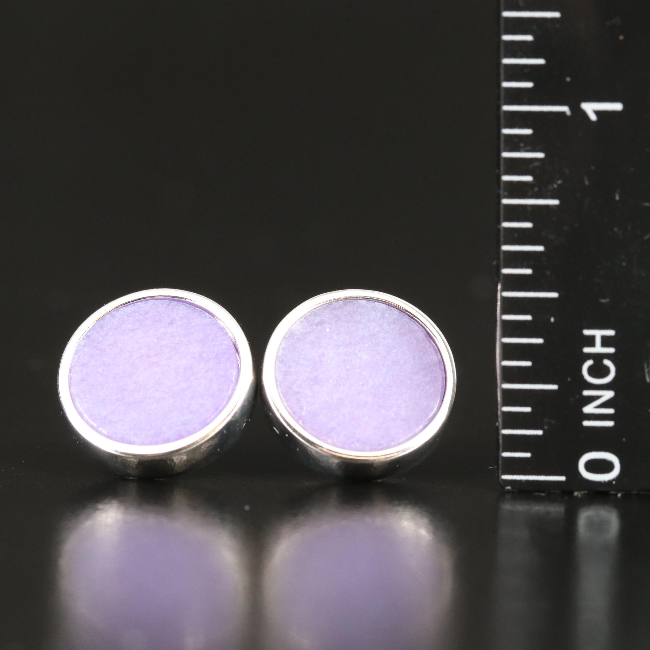 Sterling Quartz Stud Earrings