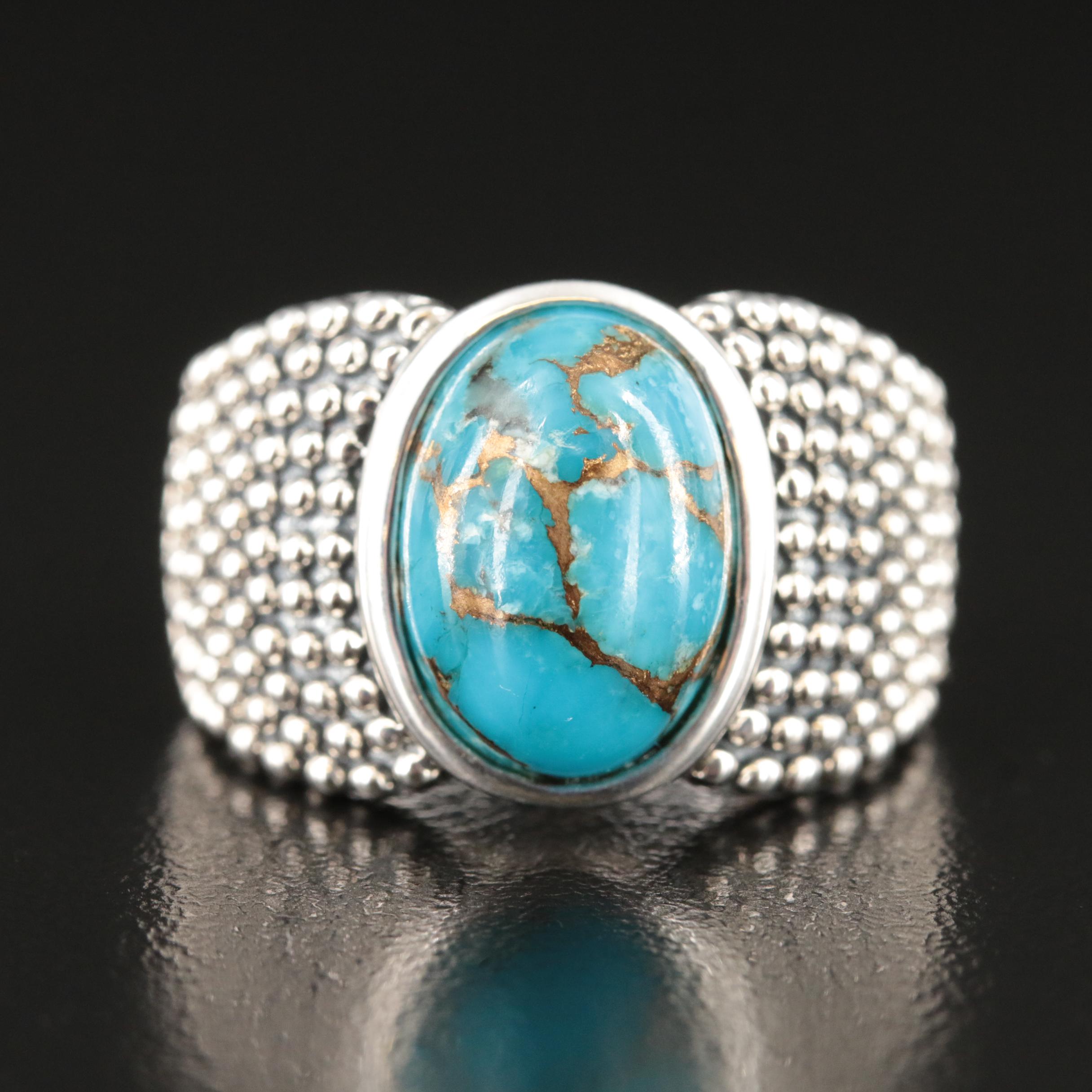 Michael Dawkins Sterling Turquoise Ring
