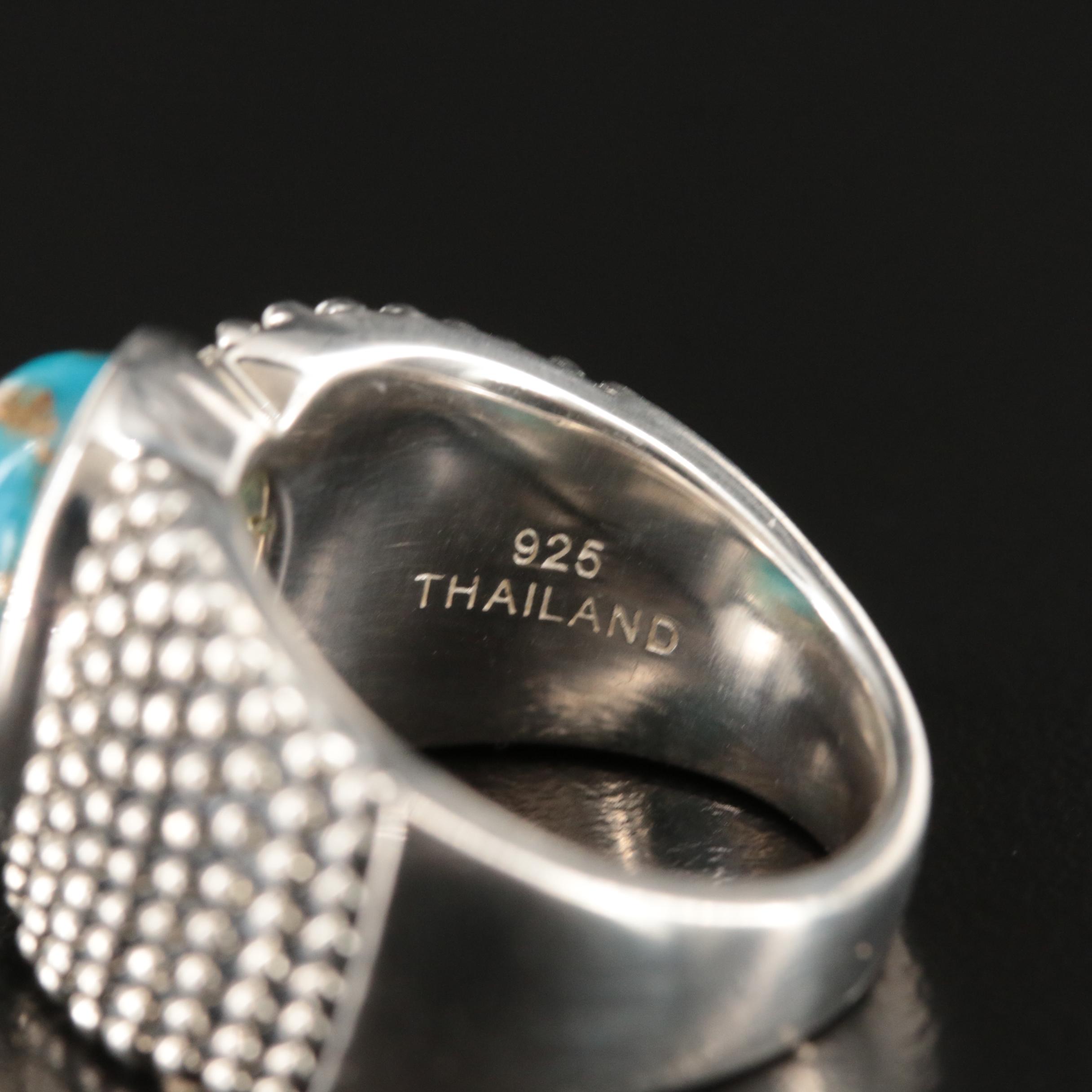 Michael Dawkins Sterling Turquoise Ring