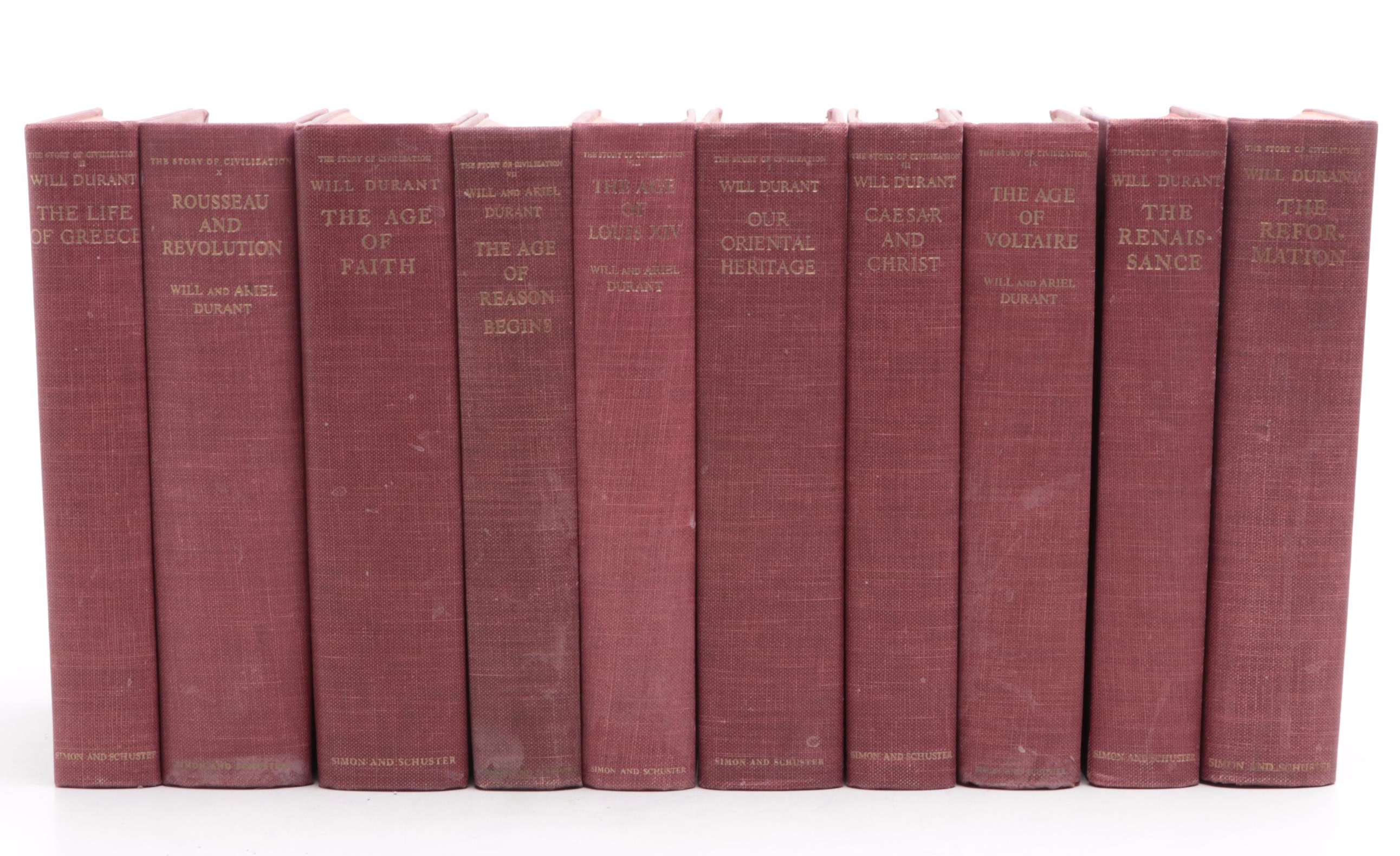 "The Story of Civilization" Partial Volume Set by Will and Ariel Durant