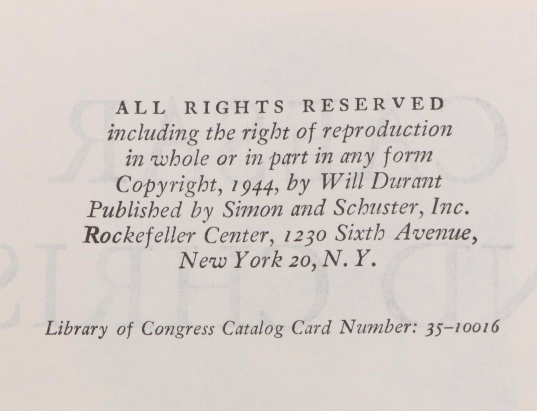 "The Story of Civilization" Partial Volume Set by Will and Ariel Durant