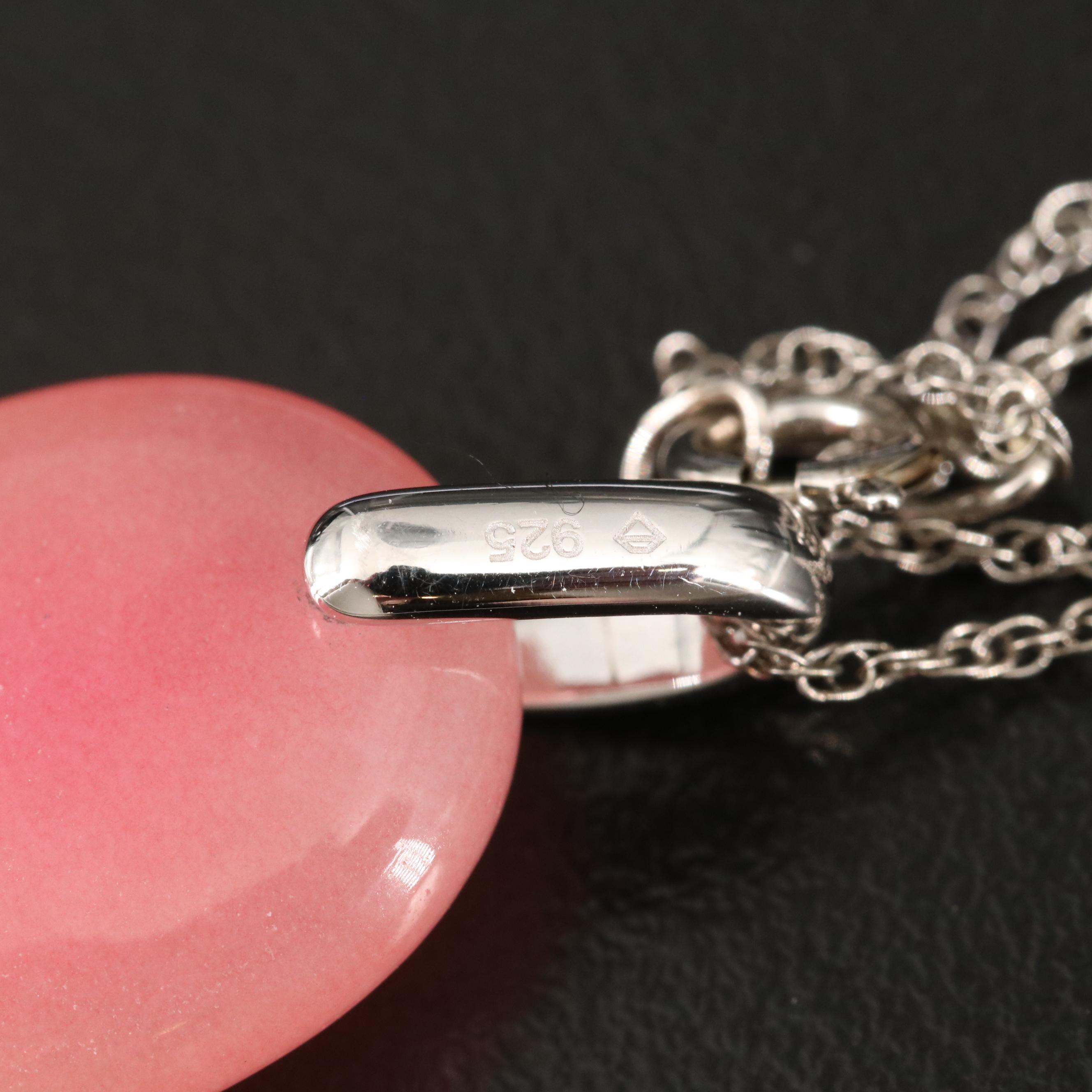 Sterling Quartzite Cross Pendant Necklace