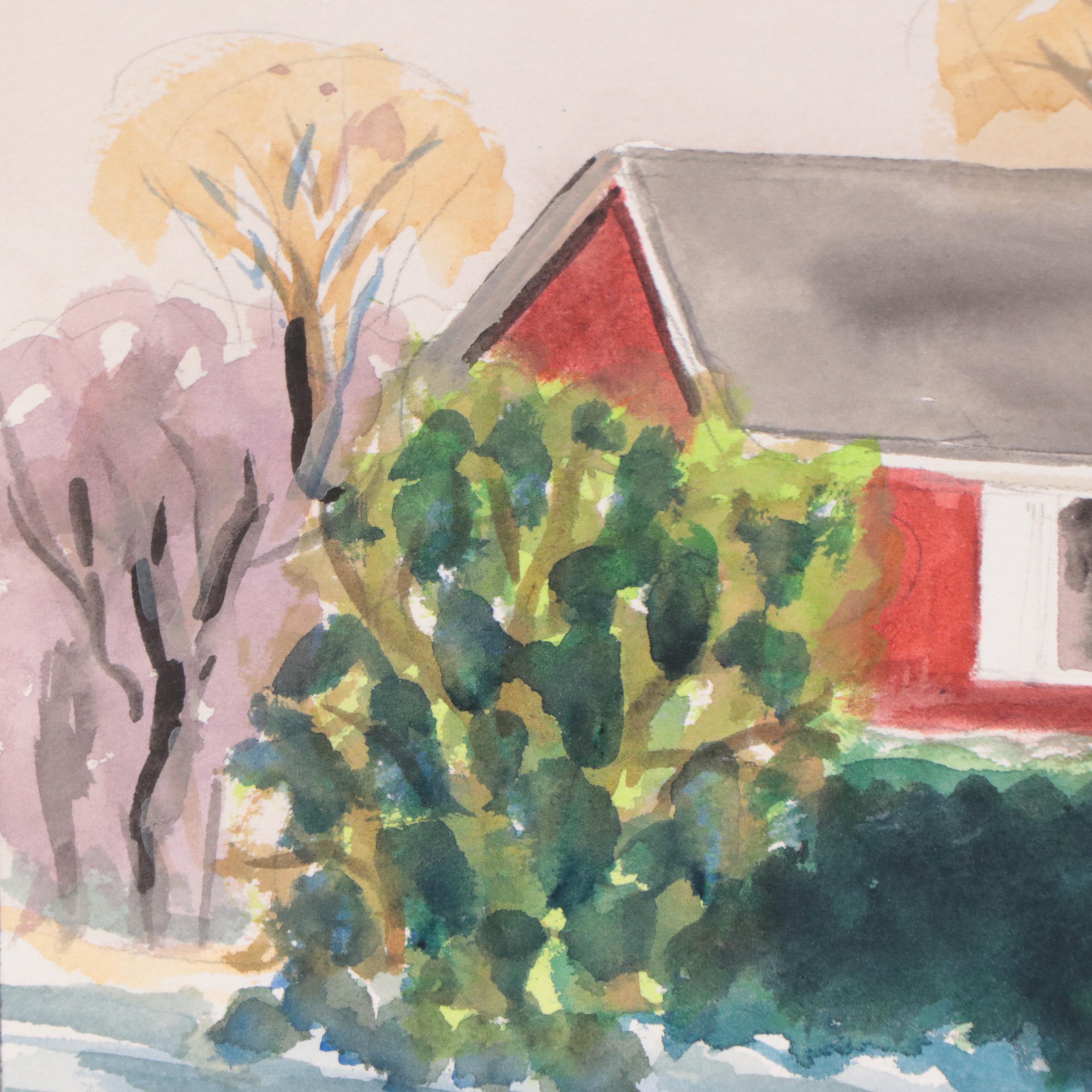 Kathleen Zimbicki Street View Watercolor Painting, 2021