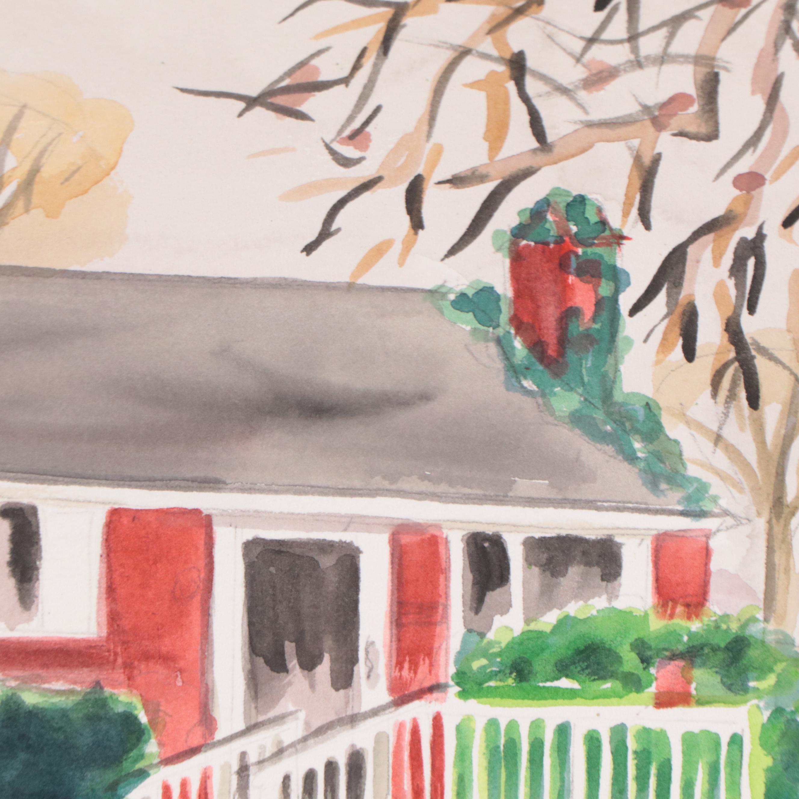 Kathleen Zimbicki Street View Watercolor Painting, 2021