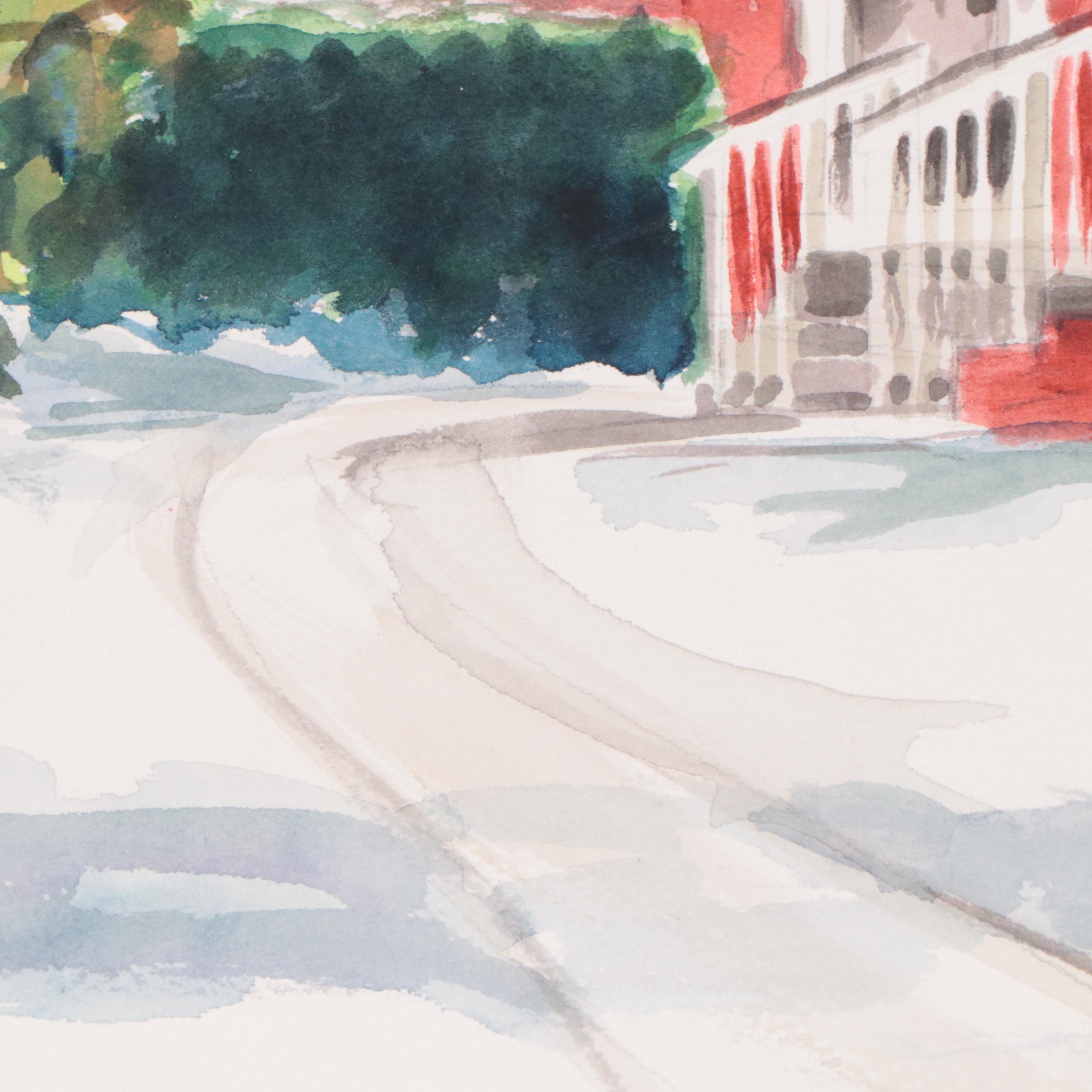 Kathleen Zimbicki Street View Watercolor Painting, 2021