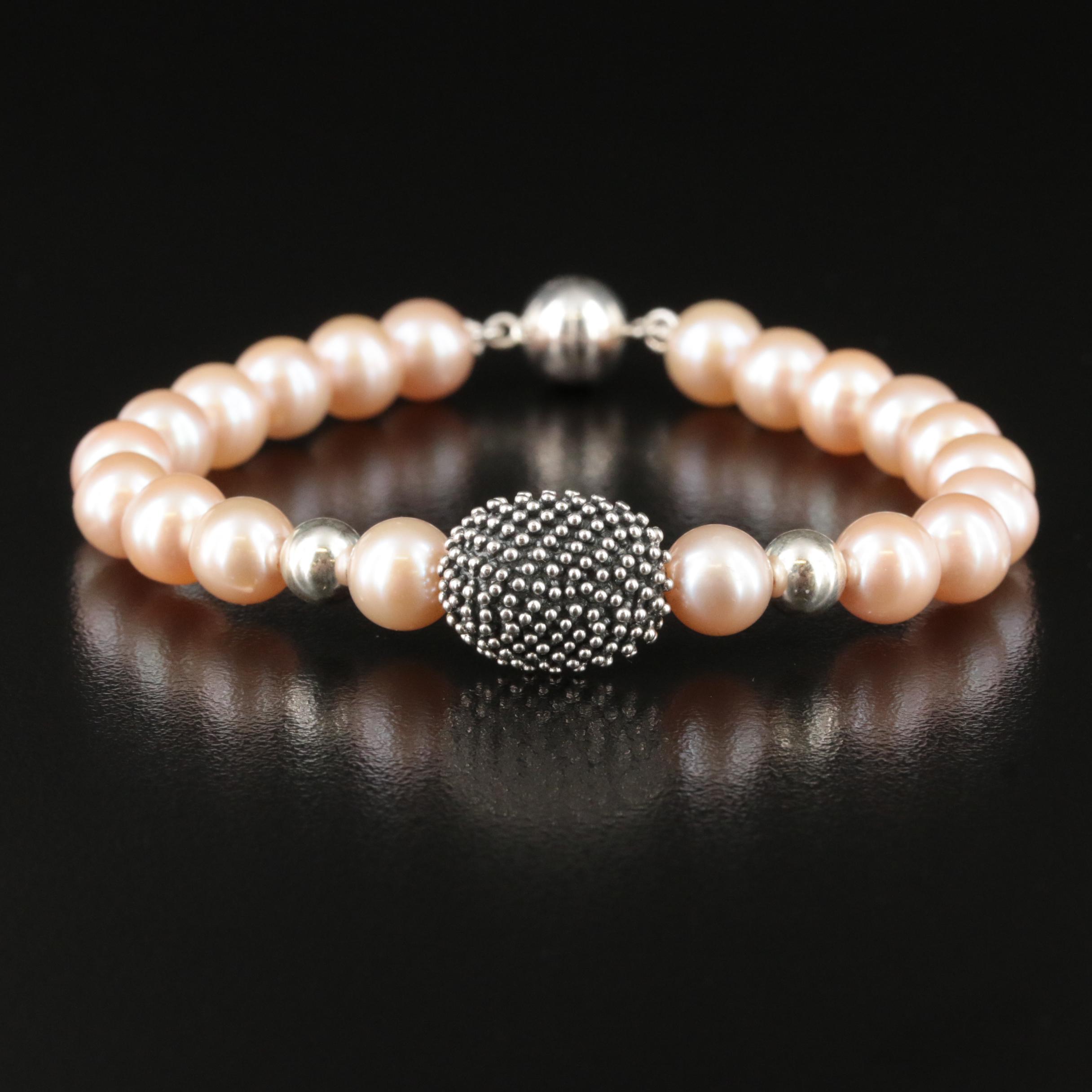 Michael Dawkins Sterling Pearl Bracelet