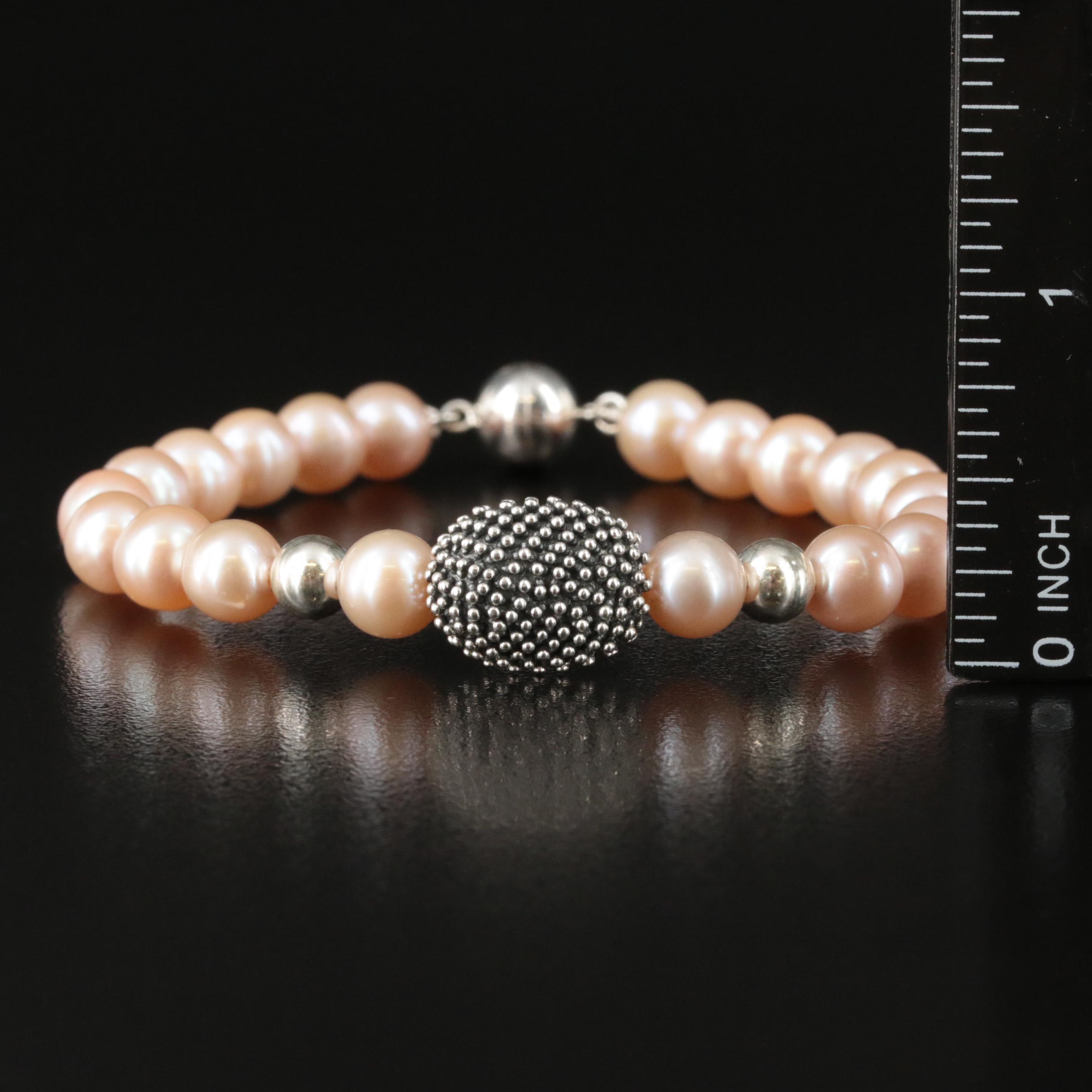 Michael Dawkins Sterling Pearl Bracelet