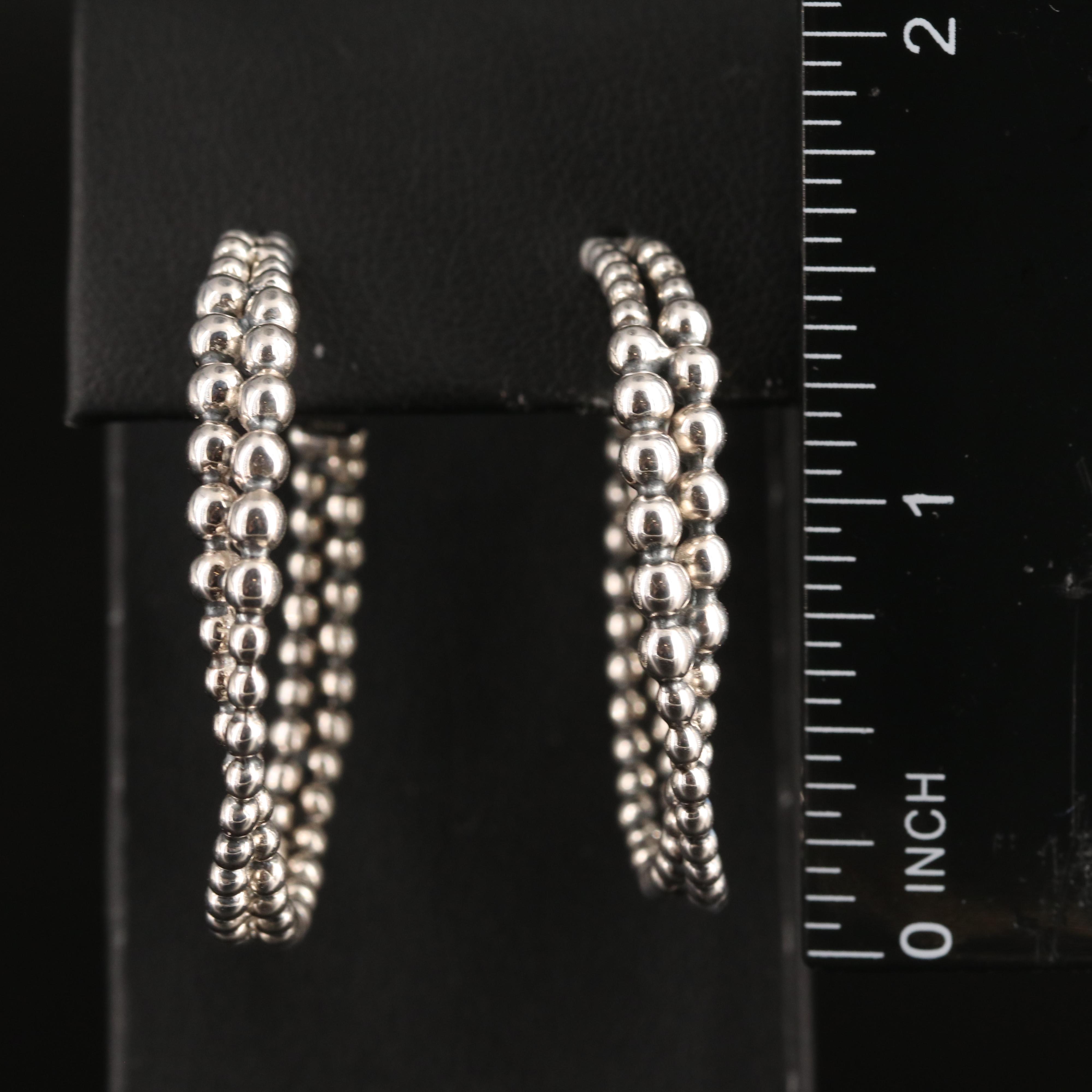 Michael Dawkins Sterling Double Hoop Earrings