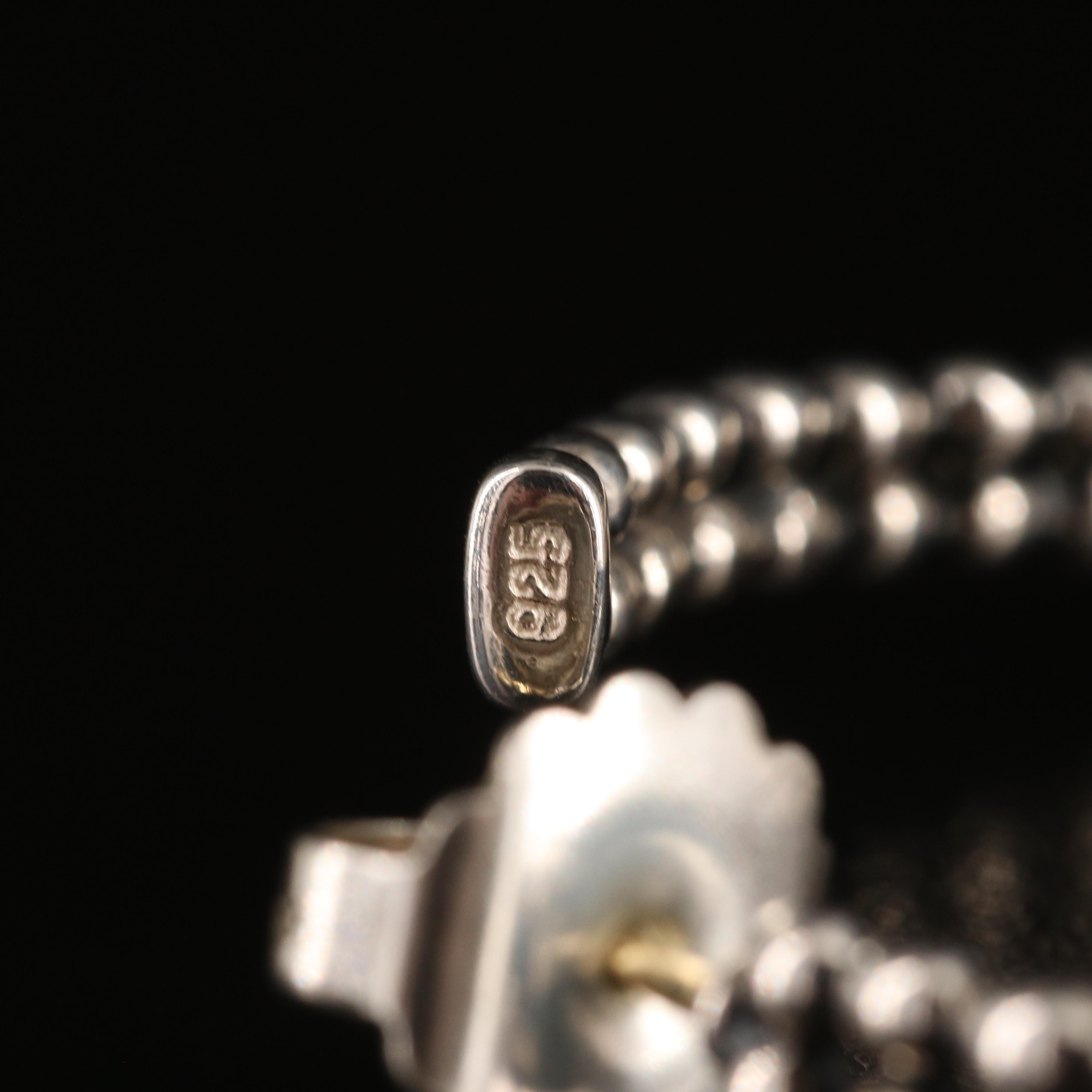 Michael Dawkins Sterling Double Hoop Earrings