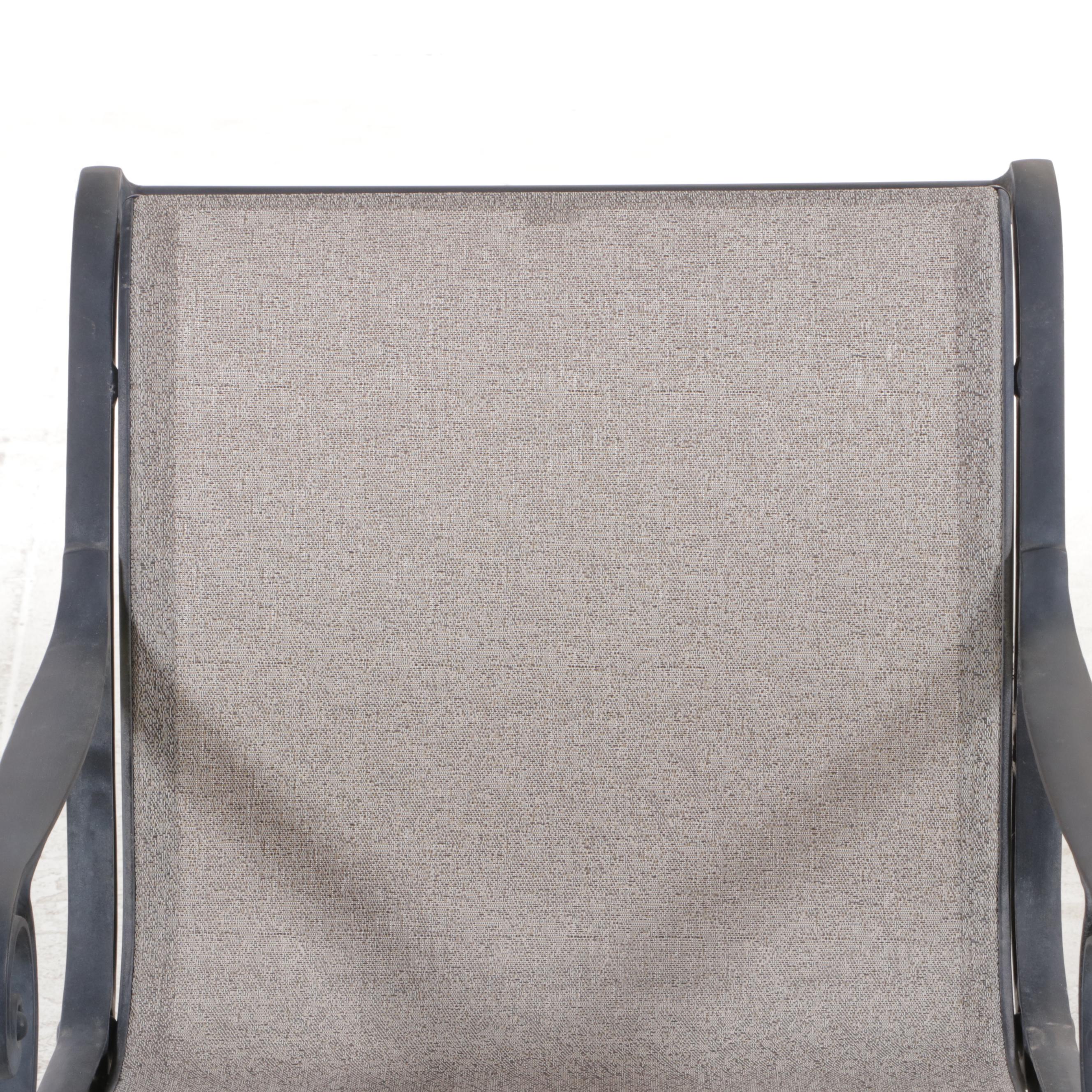 Four-Piece Patinated Aluminum Patio Furniture Set, Including Pompeii