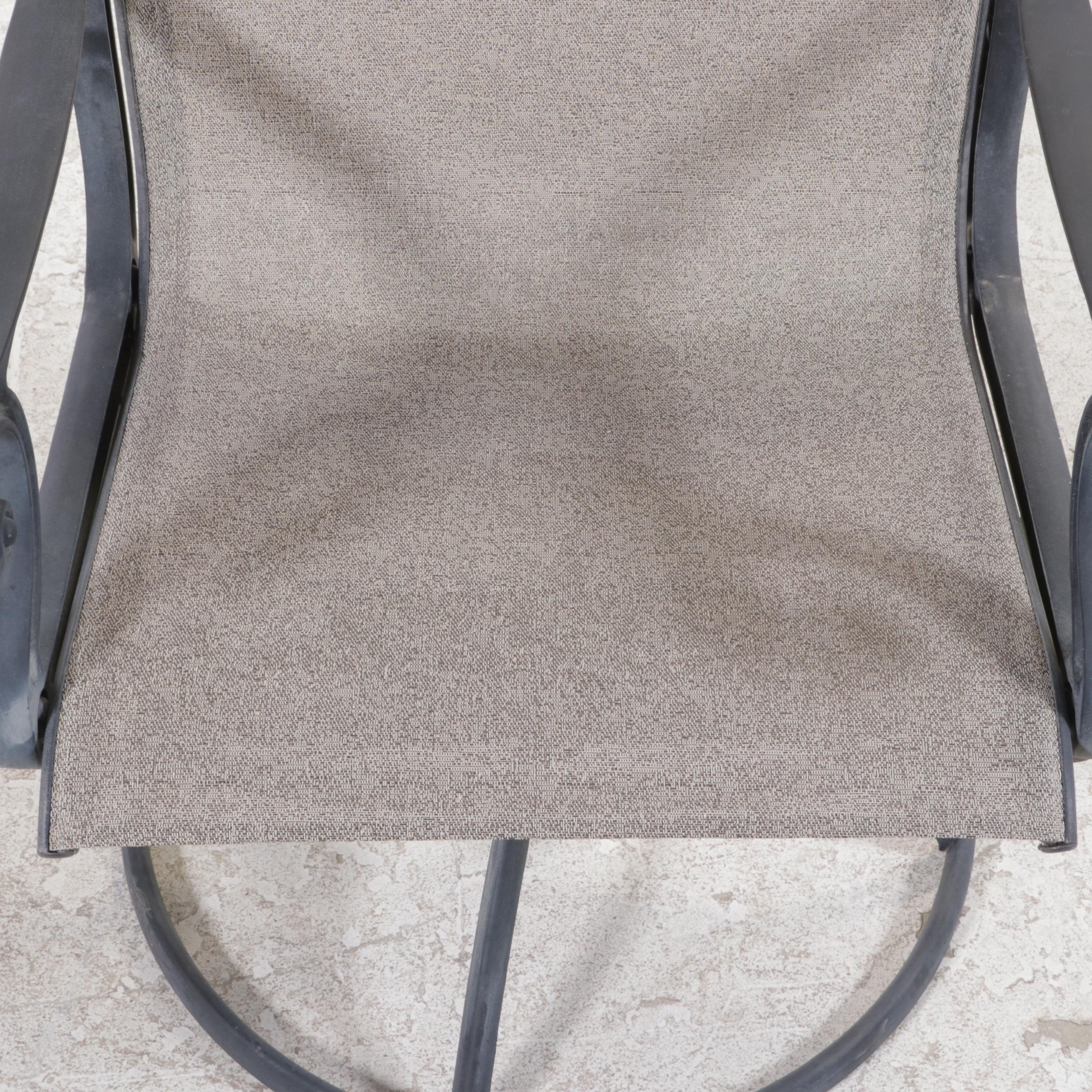 Four-Piece Patinated Aluminum Patio Furniture Set, Including Pompeii