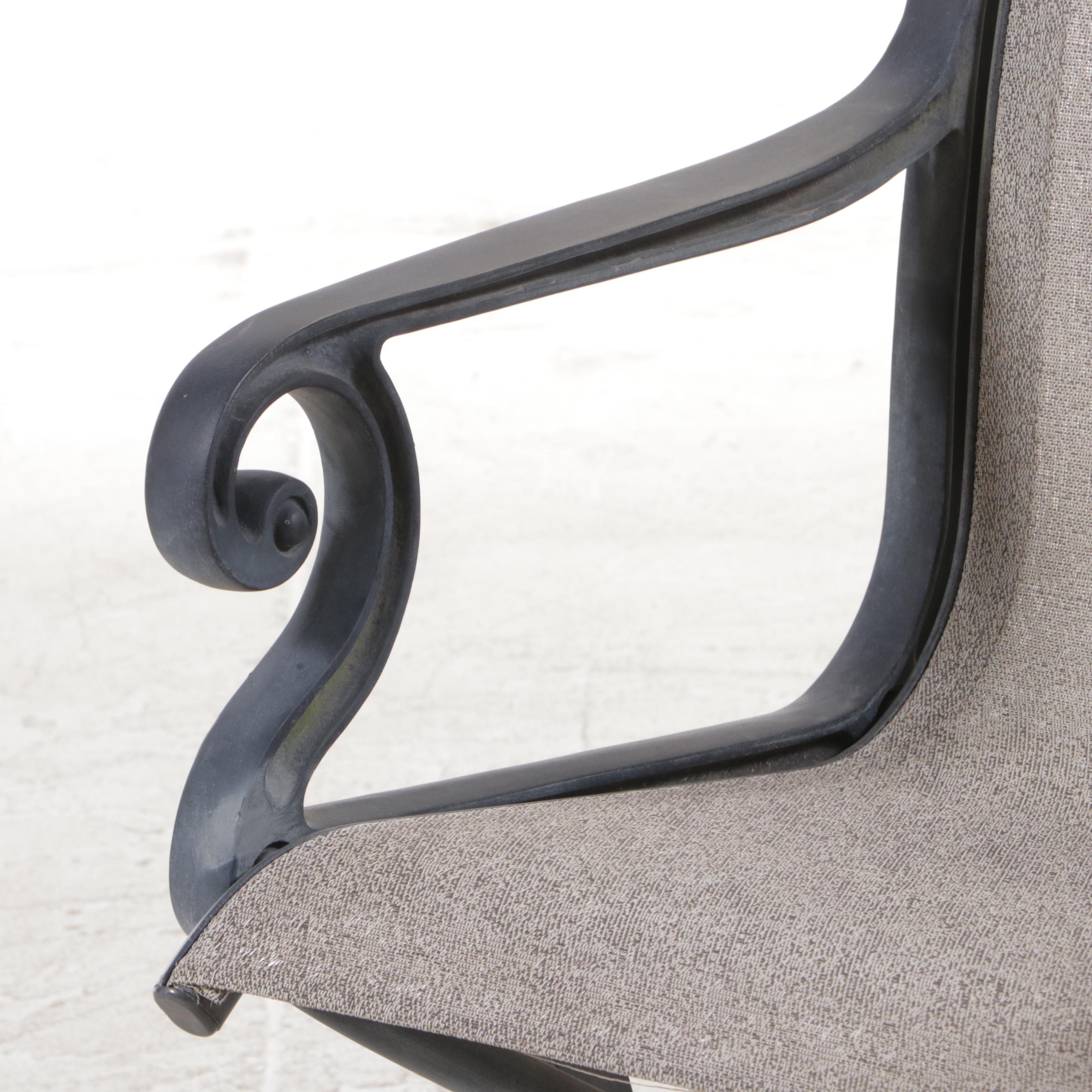 Four-Piece Patinated Aluminum Patio Furniture Set, Including Pompeii